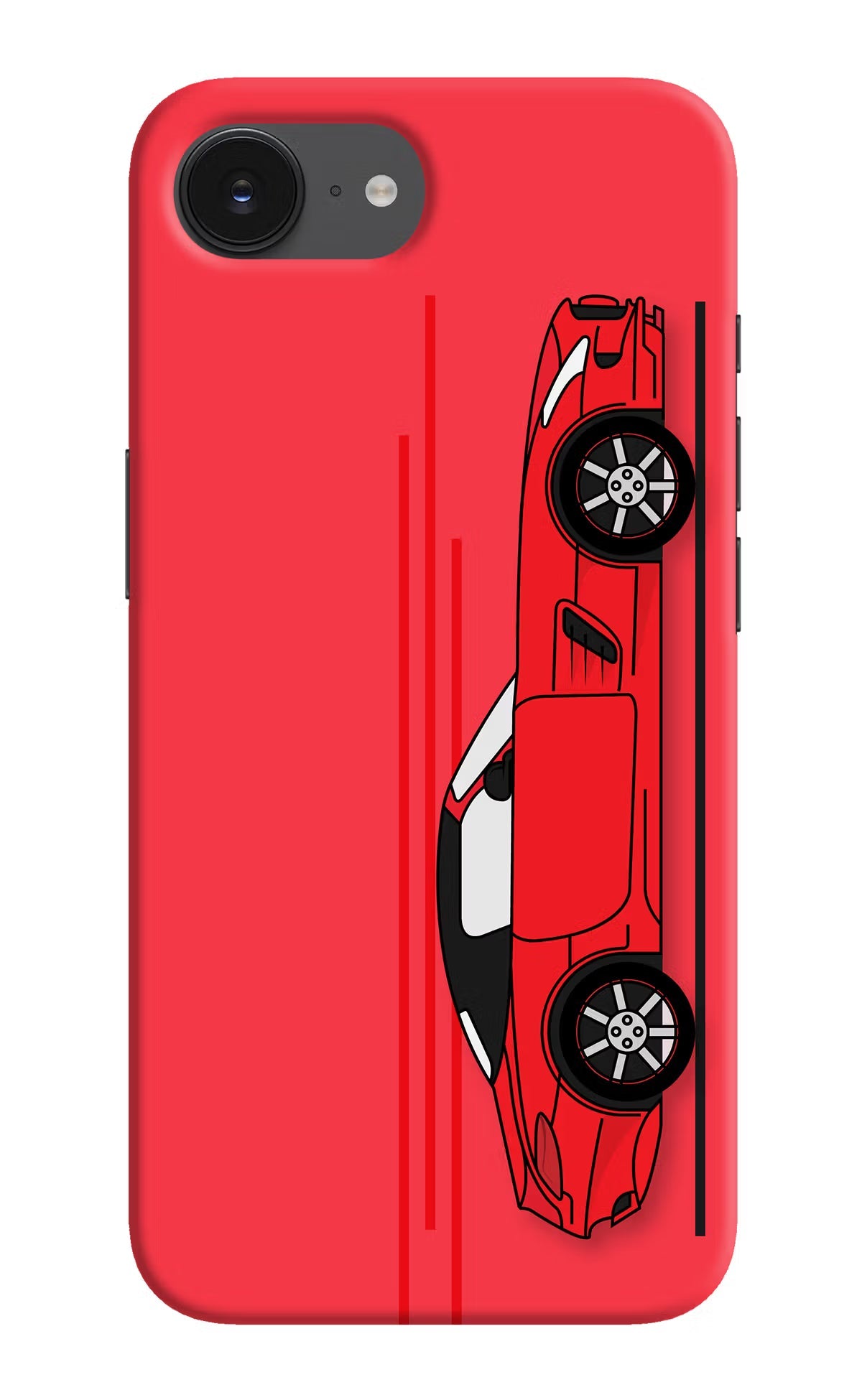 Red Velocity iPhone 16e Back Cover