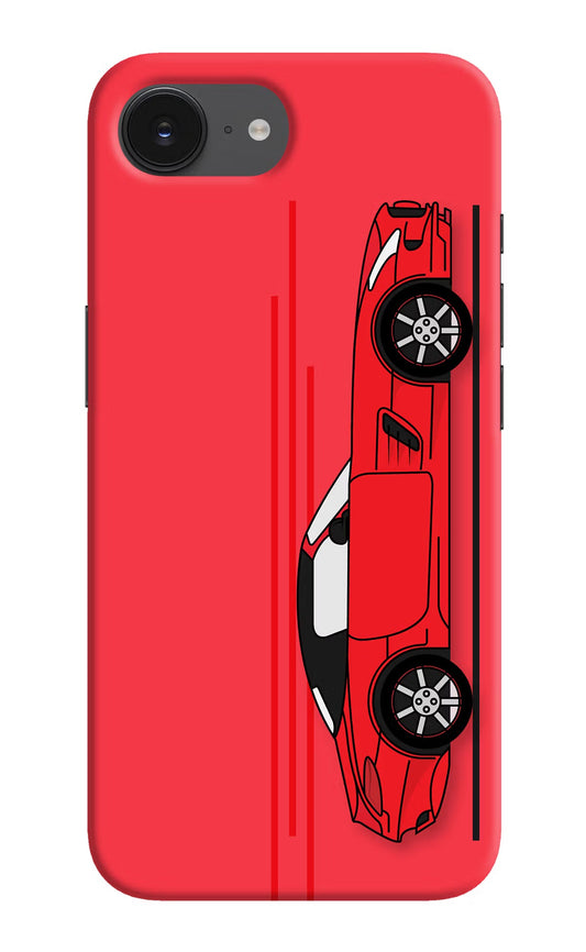 Red Velocity iPhone 16e Back Cover