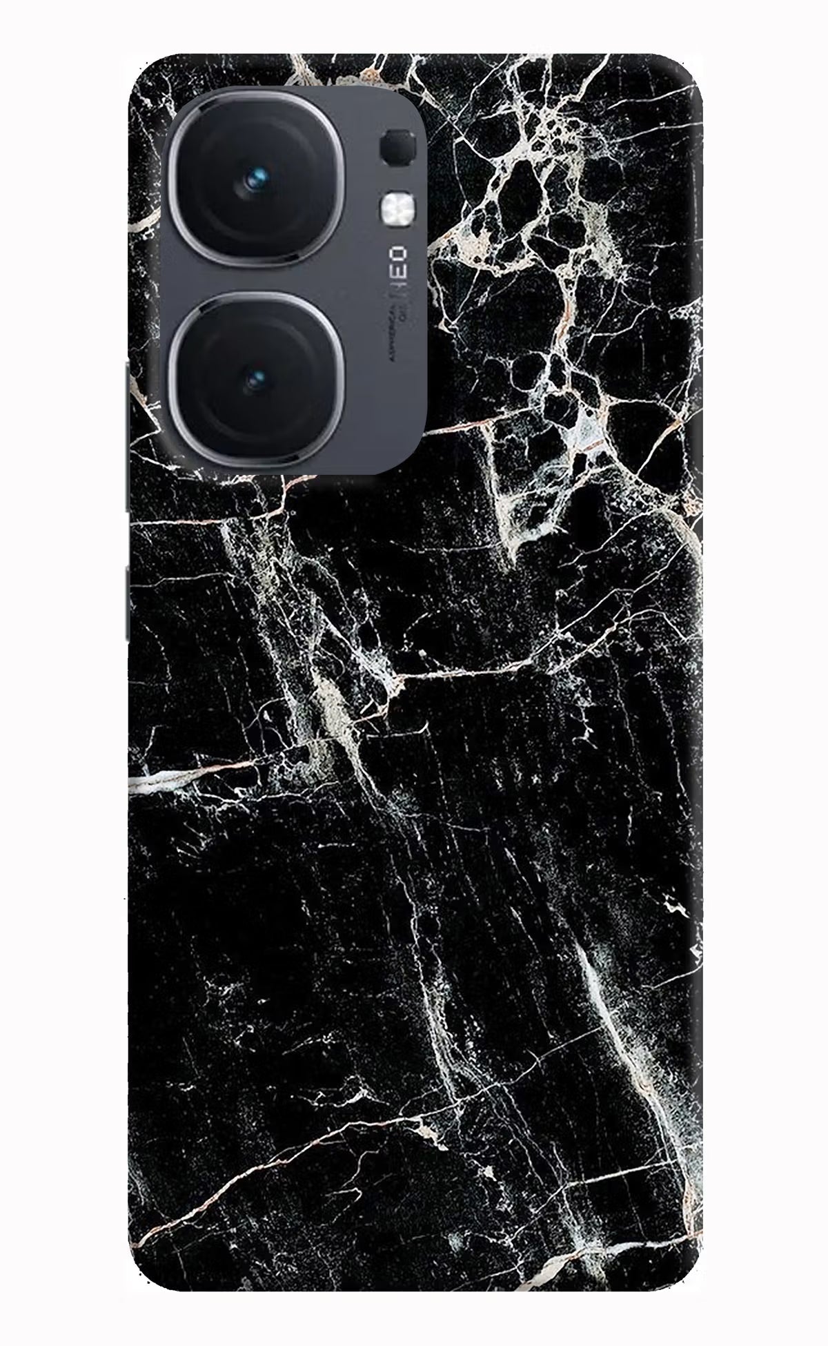 Black Marble Texture iQOO Neo 9 Back Cover Hard Case - Hello Swanky
