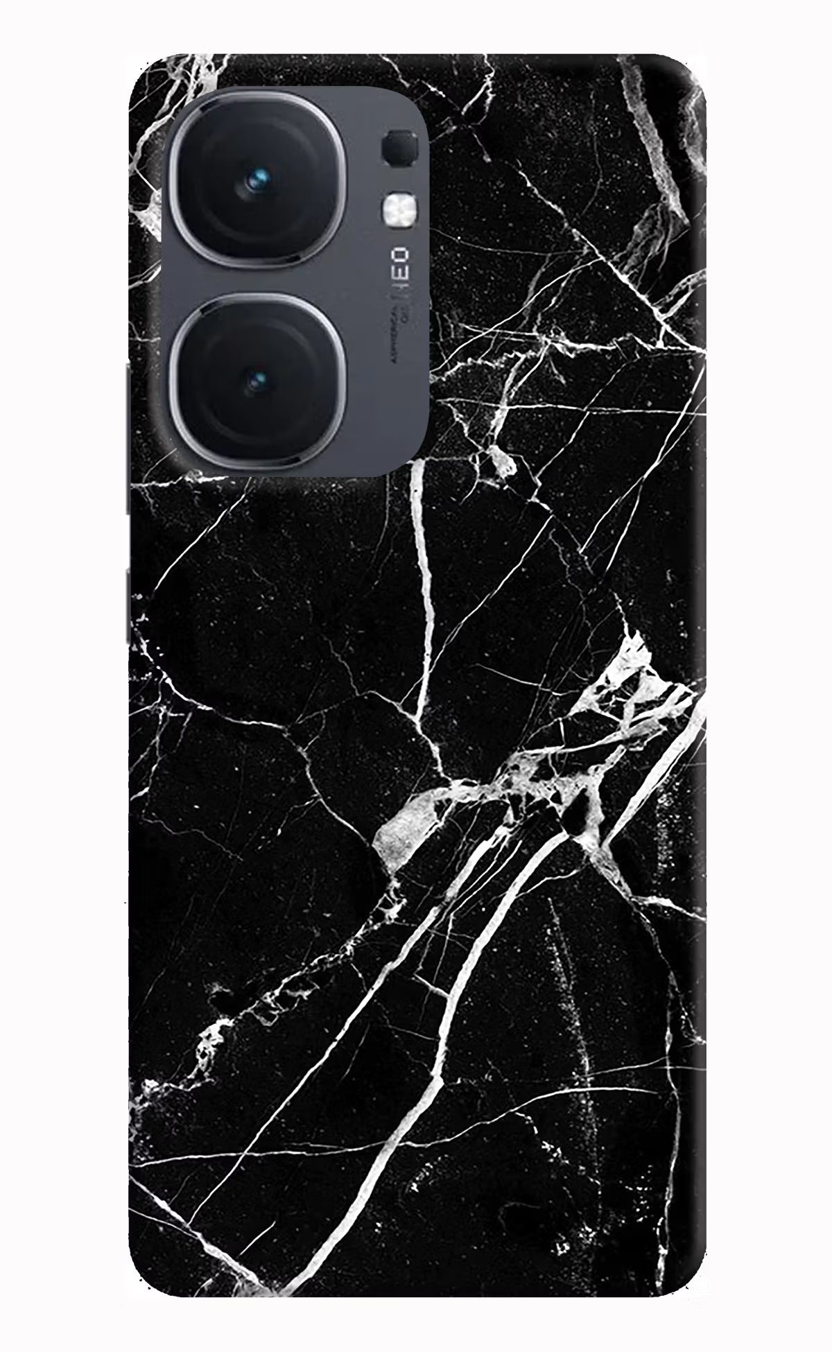 Black Marble Pattern iQOO Neo 9 Back Cover Hard Case - Hello Swanky