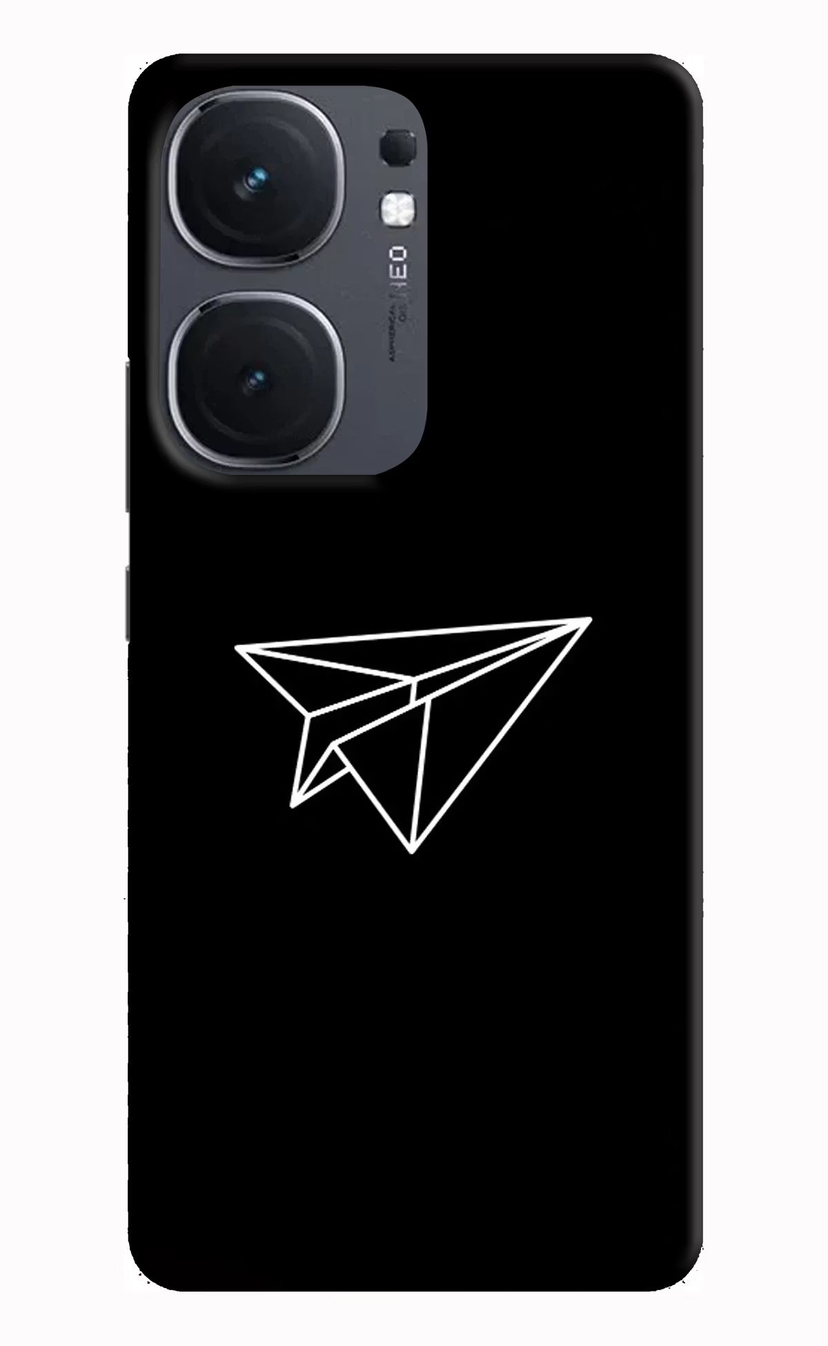 Paper Plane White iQOO Neo 9 Back Cover Hard Case - Hello Swanky
