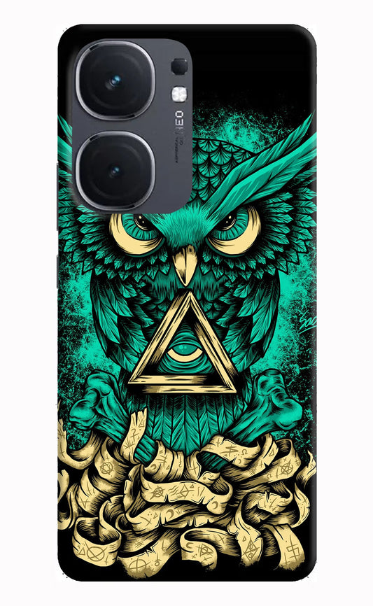 Green Owl iQOO Neo 9 Back Cover Hard Case - Hello Swanky