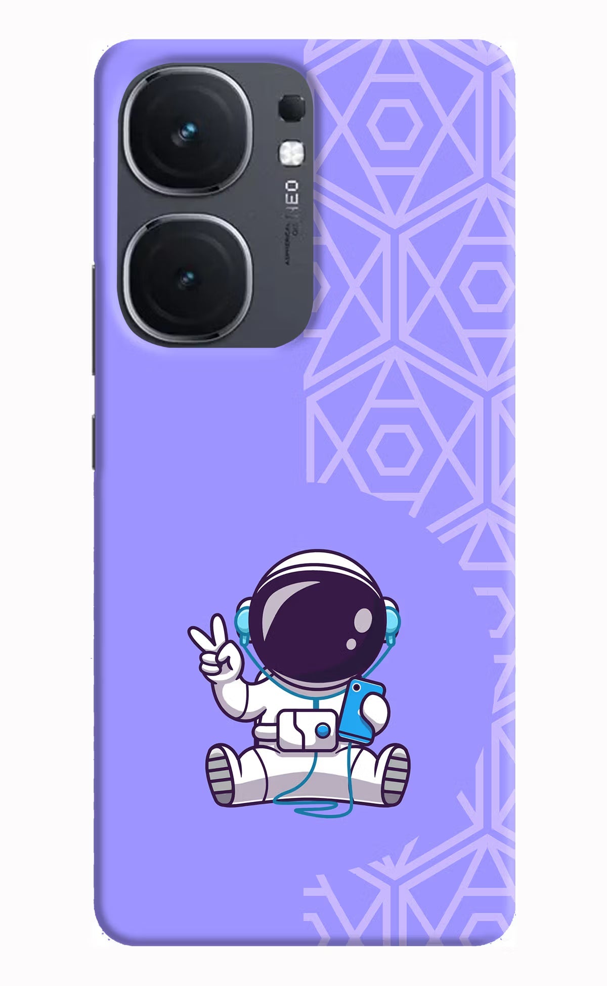 Cute Astronaut Chilling iQOO Neo 9 Back Cover Hard Case - Hello Swanky