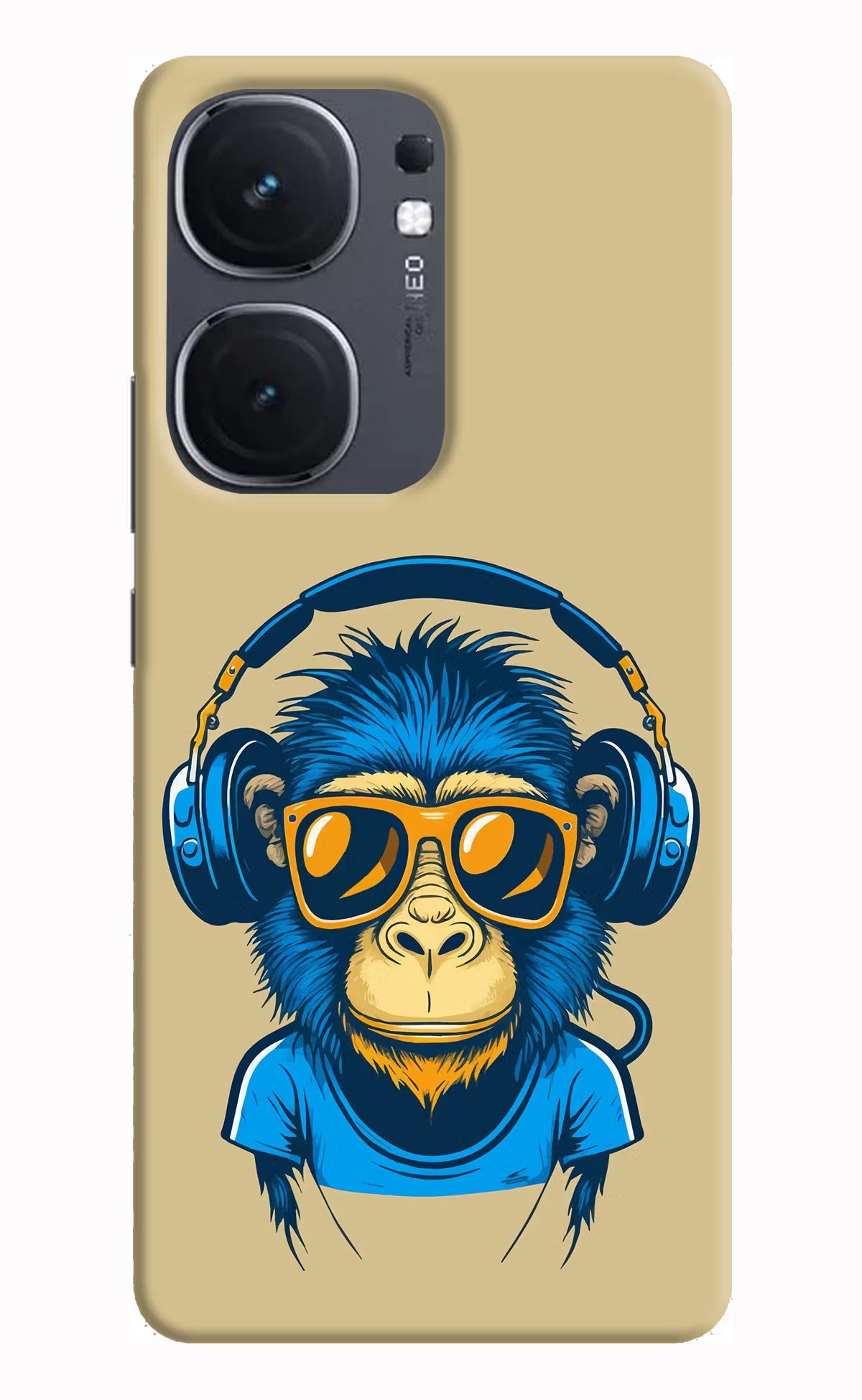 Monkey Headphone iQOO Neo 9 Back Cover Hard Case - Hello Swanky