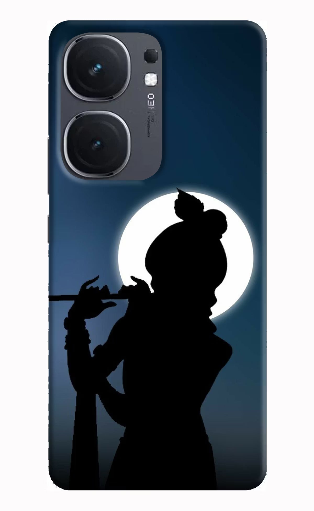 Shri Krishna Silhouette iQOO Neo 9 Back Cover Hard Case - Hello Swanky