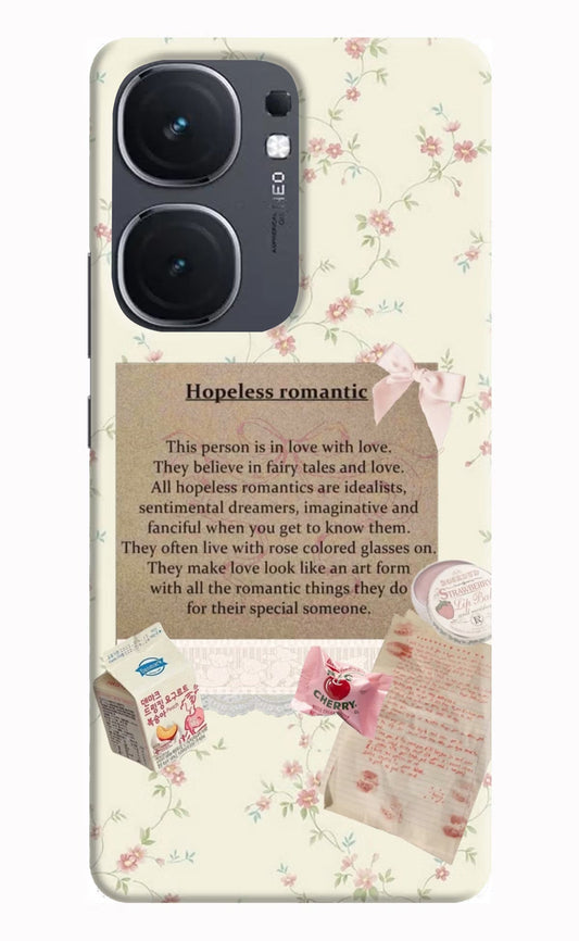 Hopeless Romantic iQOO Neo 9 Back Cover Hard Case - Hello Swanky