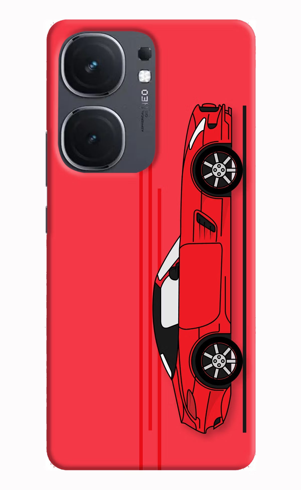 Red Velocity iQOO Neo 9 Back Cover Hard Case - Hello Swanky
