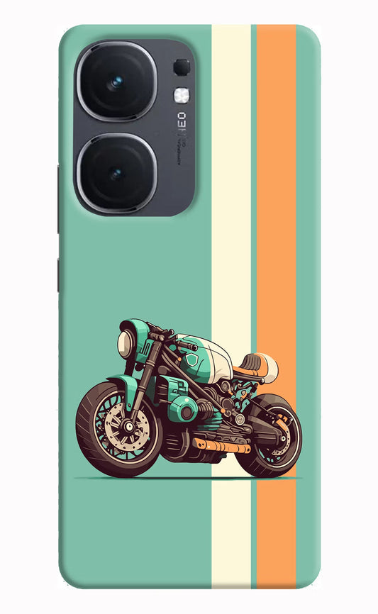Striped Moto Drift iQOO Neo 9 Back Cover Hard Case - Hello Swanky