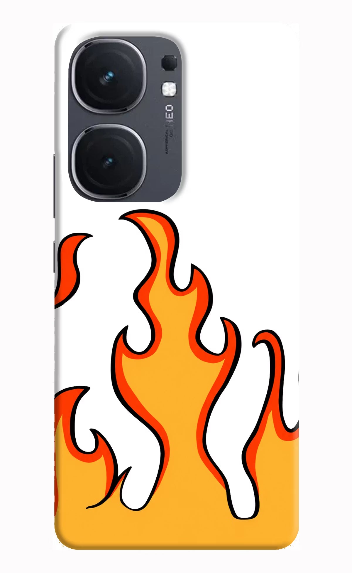 Fired Up - White iQOO Neo 9 Back Cover Hard Case - Hello Swanky
