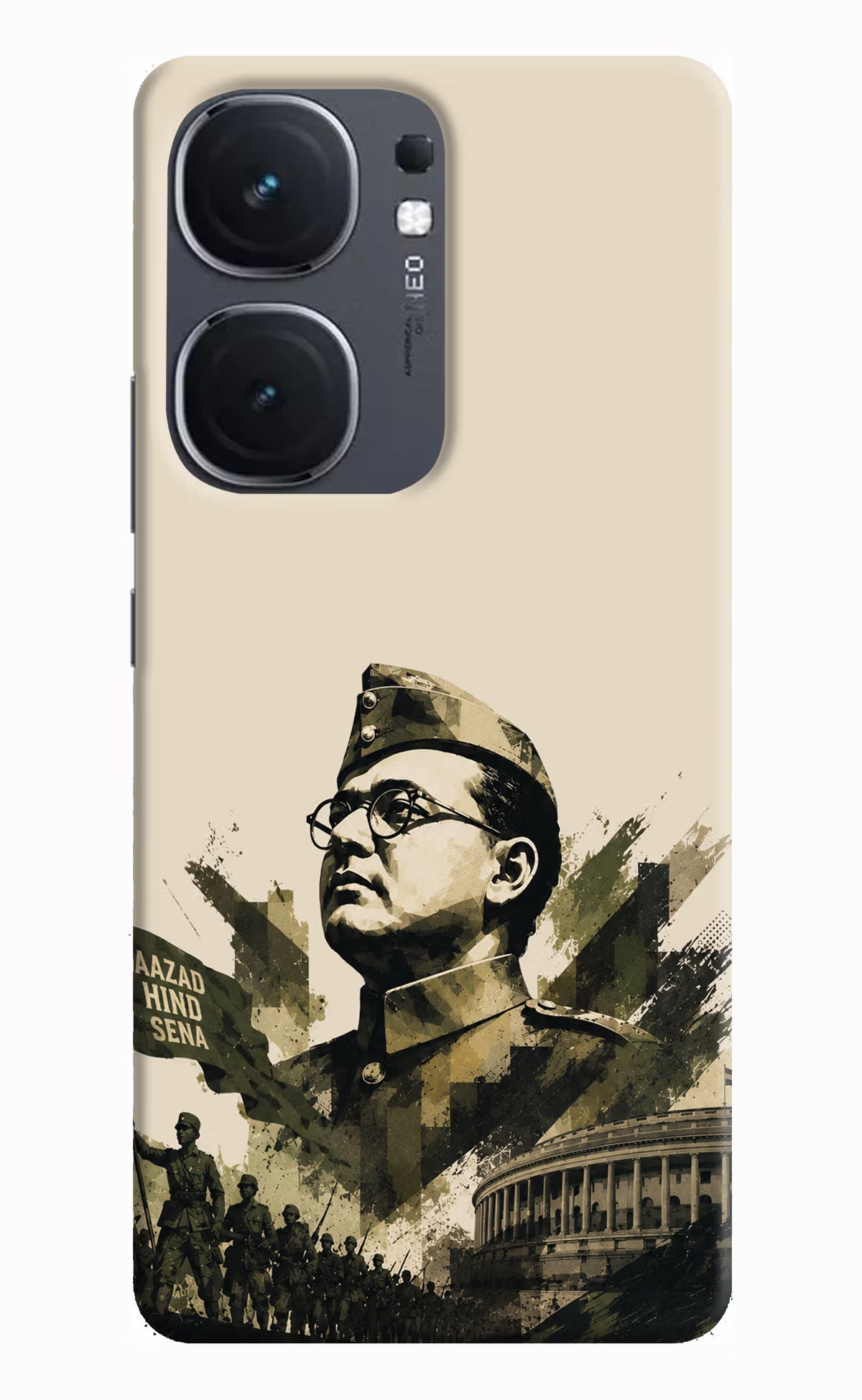 Netaji Rising iQOO Neo 9 Back Cover Hard Case - Hello Swanky
