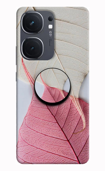 White Pink Leaf iQOO Neo 9 Pop Case - Hello Swanky