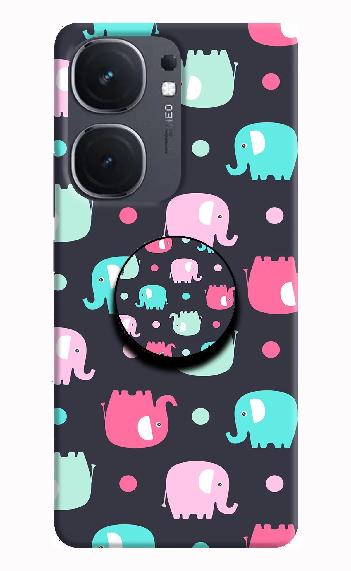Baby Elephants iQOO Neo 9 Pop Case - Hello Swanky