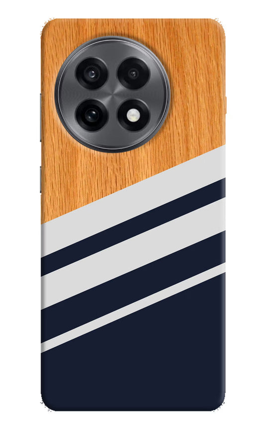 Blue and white wooden OnePlus 13R Back Cover