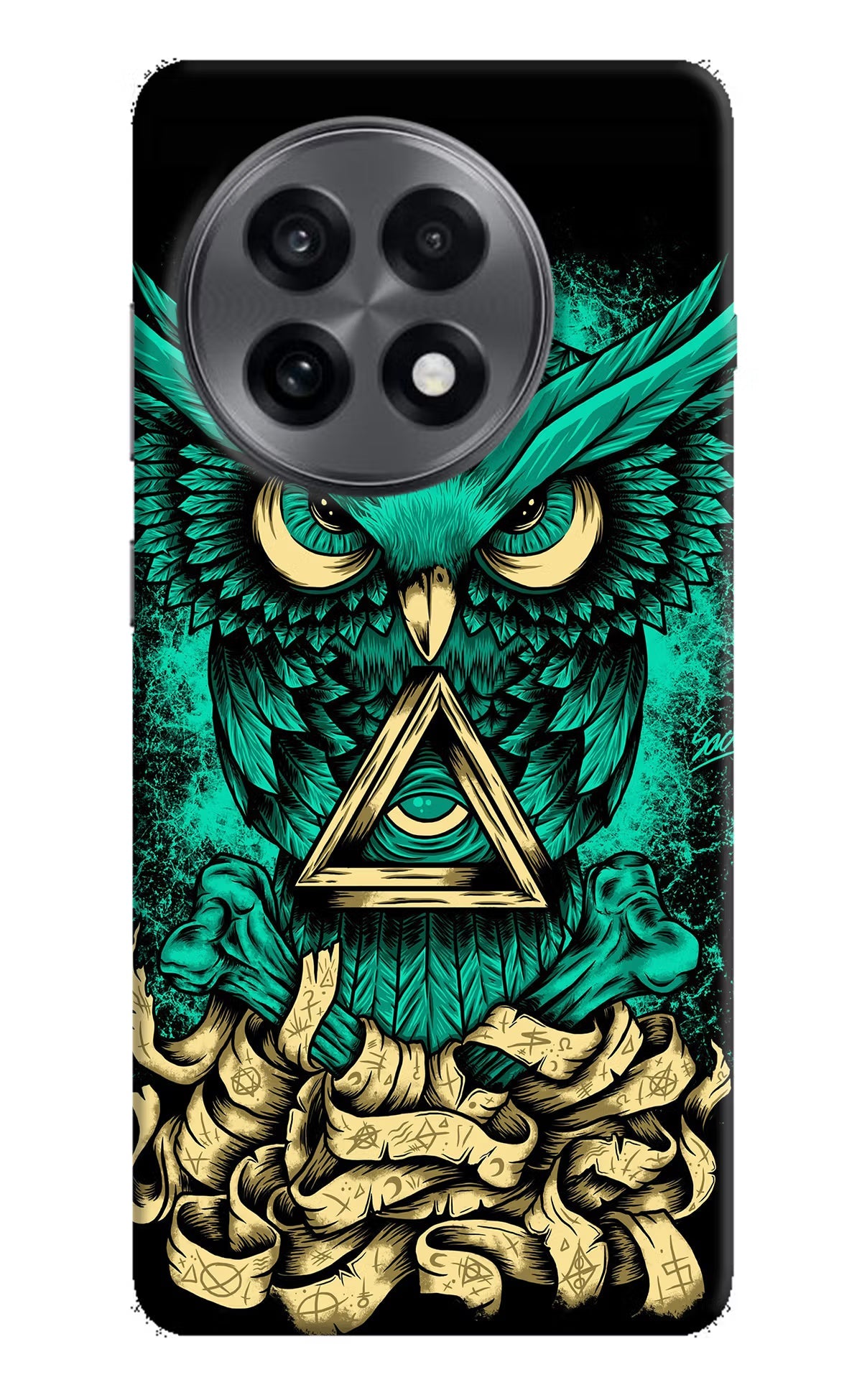 Green Owl OnePlus 13R Back Cover