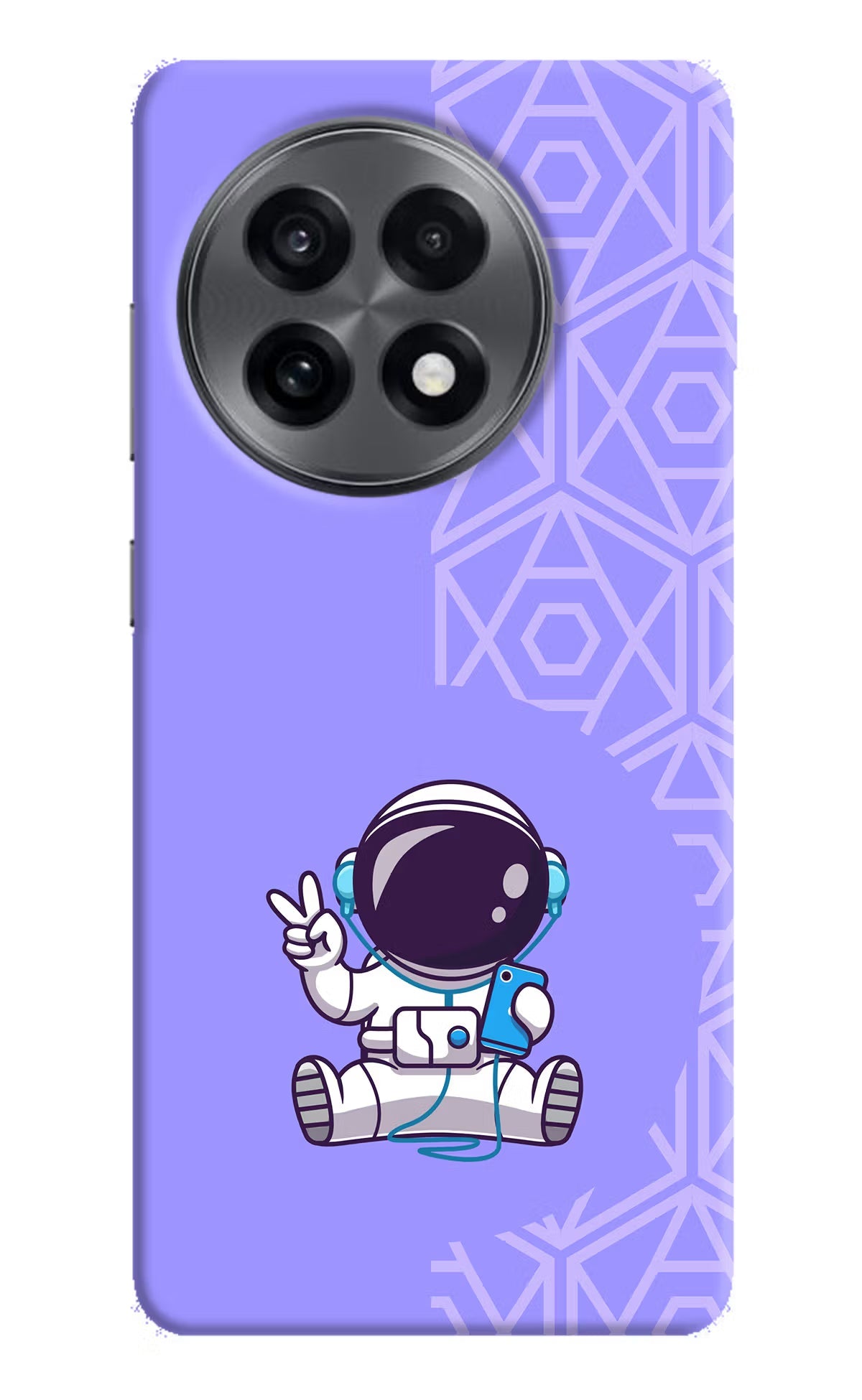 Cute Astronaut Chilling OnePlus 13R Back Cover