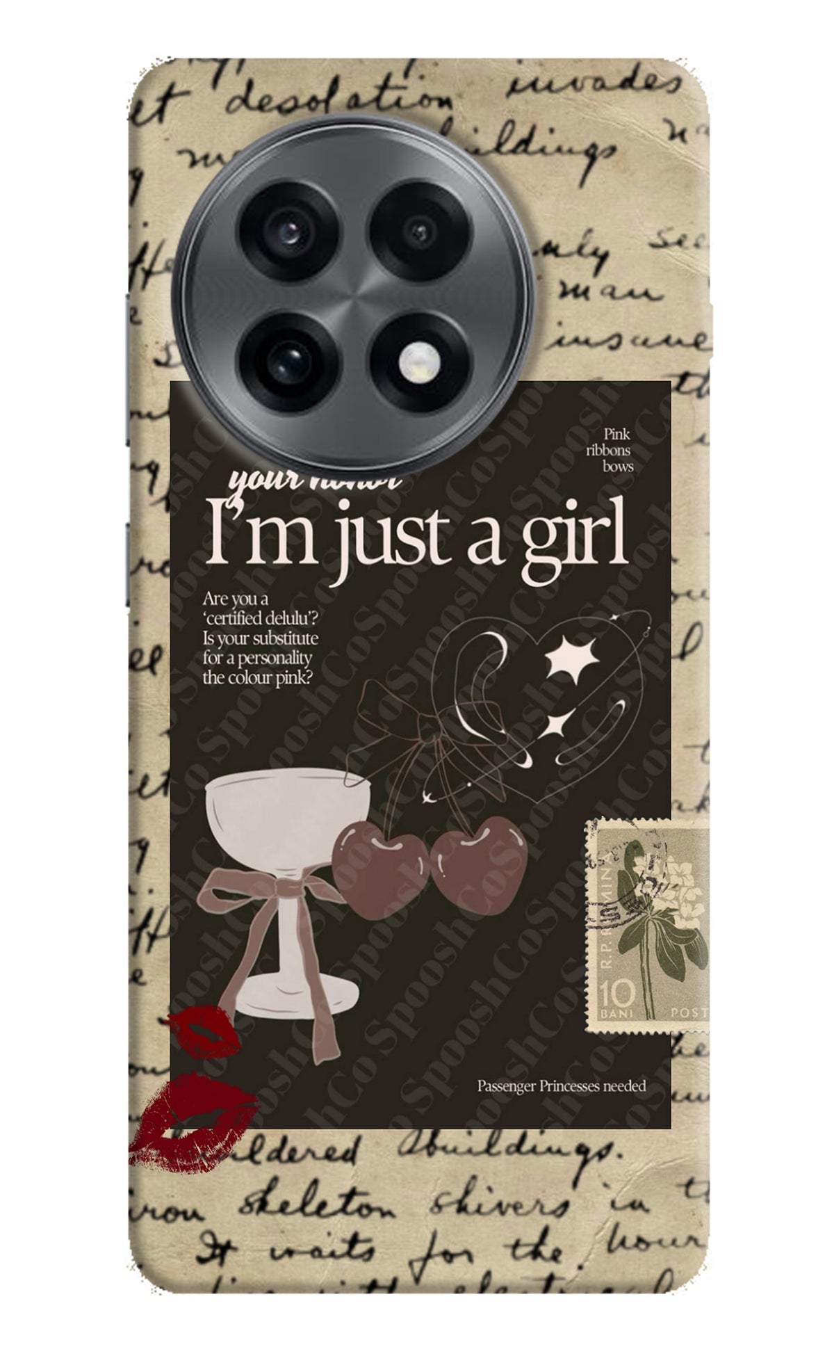 I am just a girl OnePlus 13R Back Cover