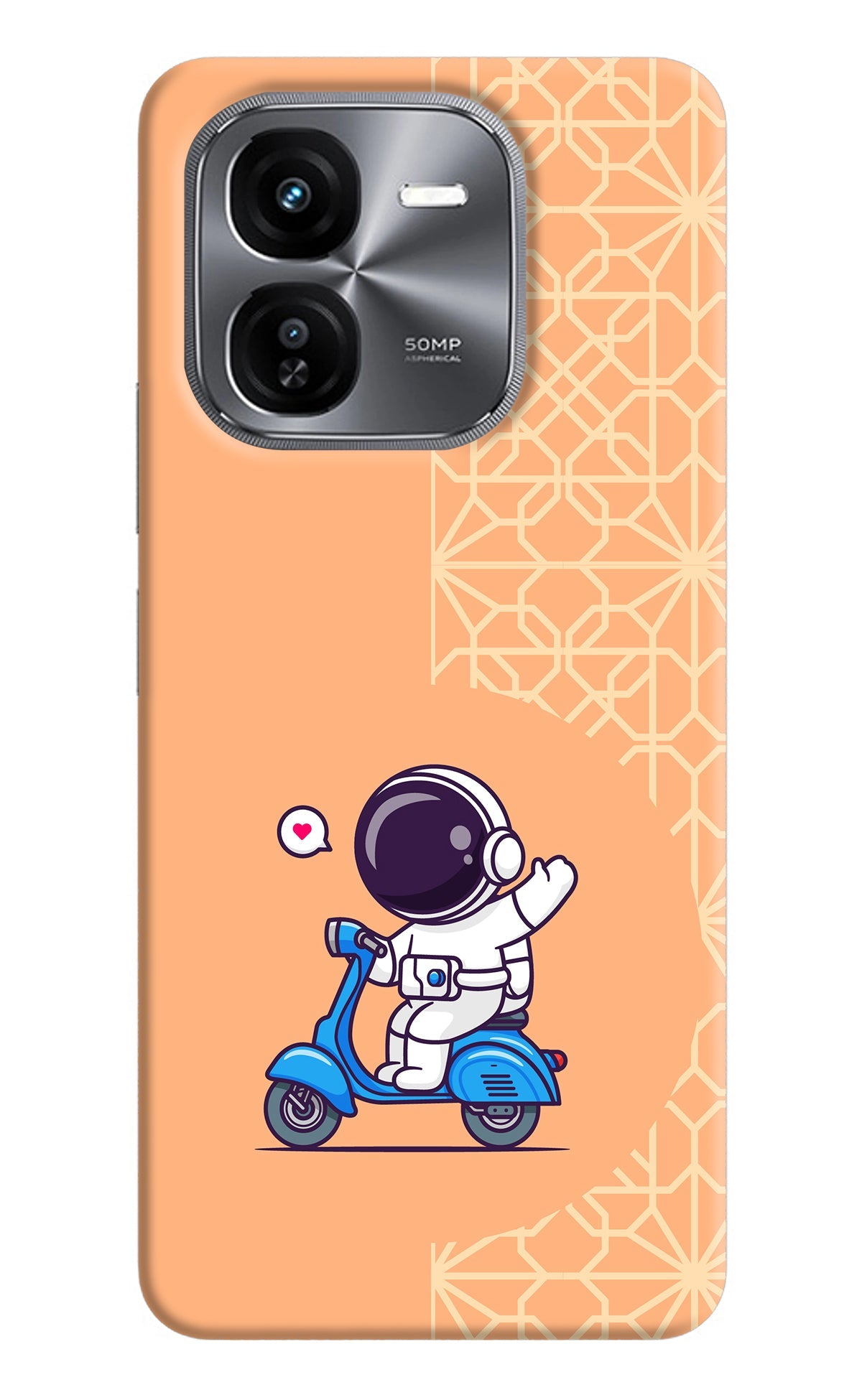 Cute Astronaut Riding iQOO Z9X Back Cover
