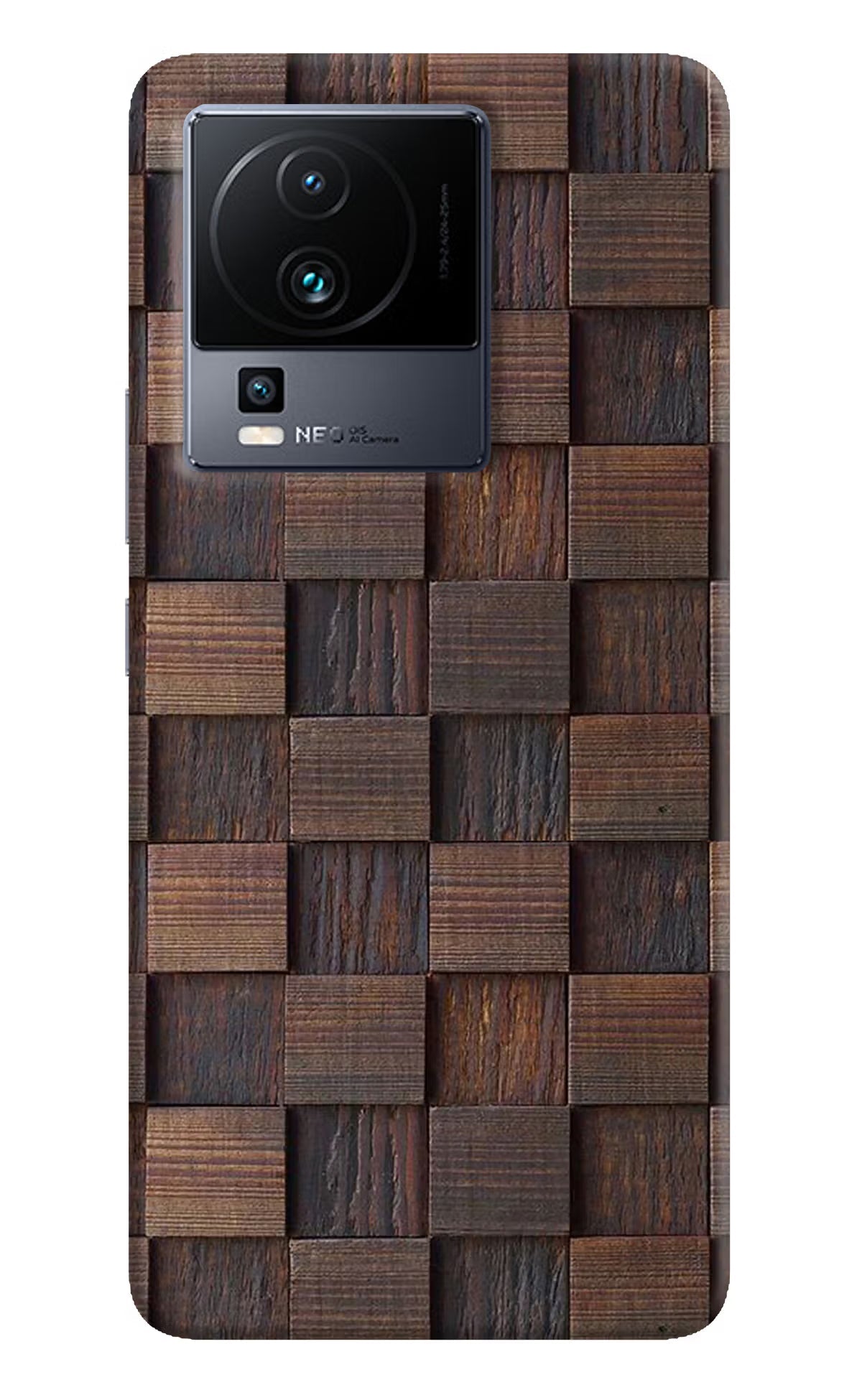 Wooden Cube Design iQOO Neo 7 Pro Back Cover Hard Case - Hello Swanky