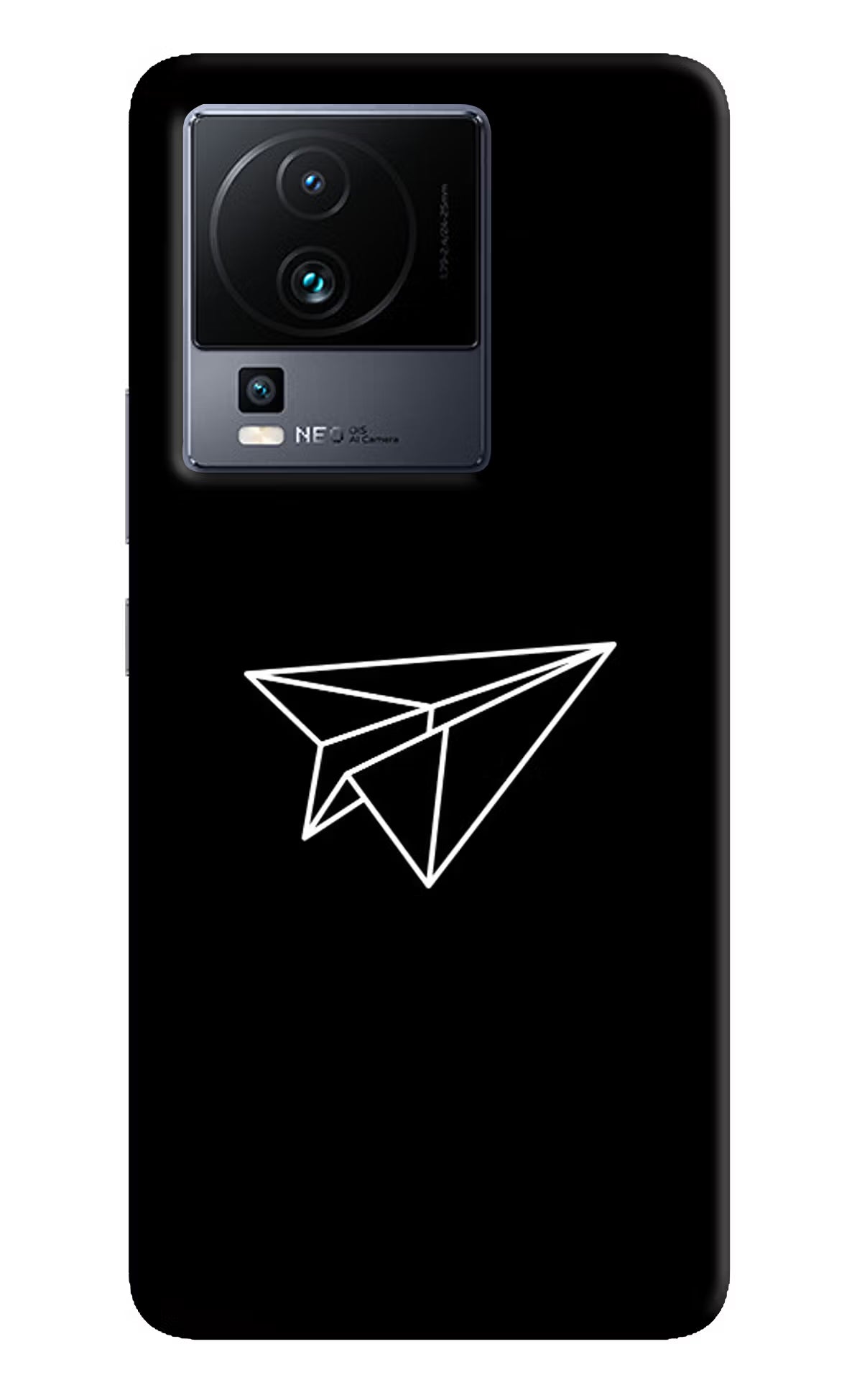 Paper Plane White iQOO Neo 7 Pro Back Cover Hard Case - Hello Swanky