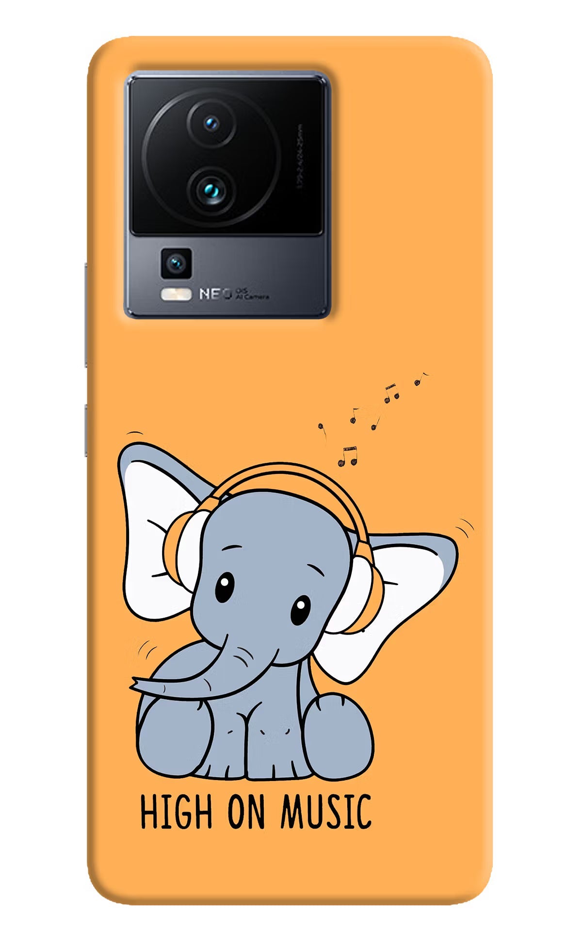 High On Music iQOO Neo 7 Pro Back Cover Hard Case - Hello Swanky