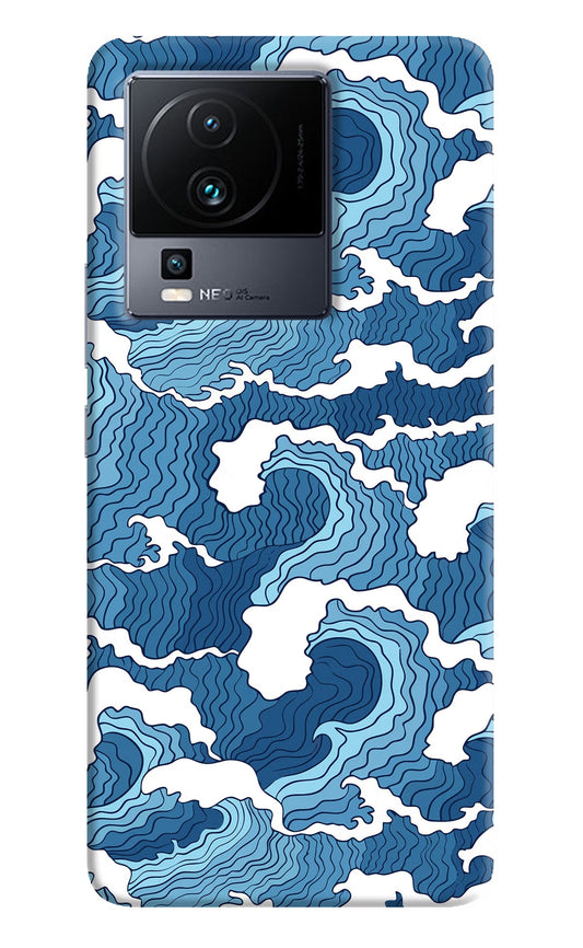 Blue Waves iQOO Neo 7 Pro Back Cover Hard Case - Hello Swanky