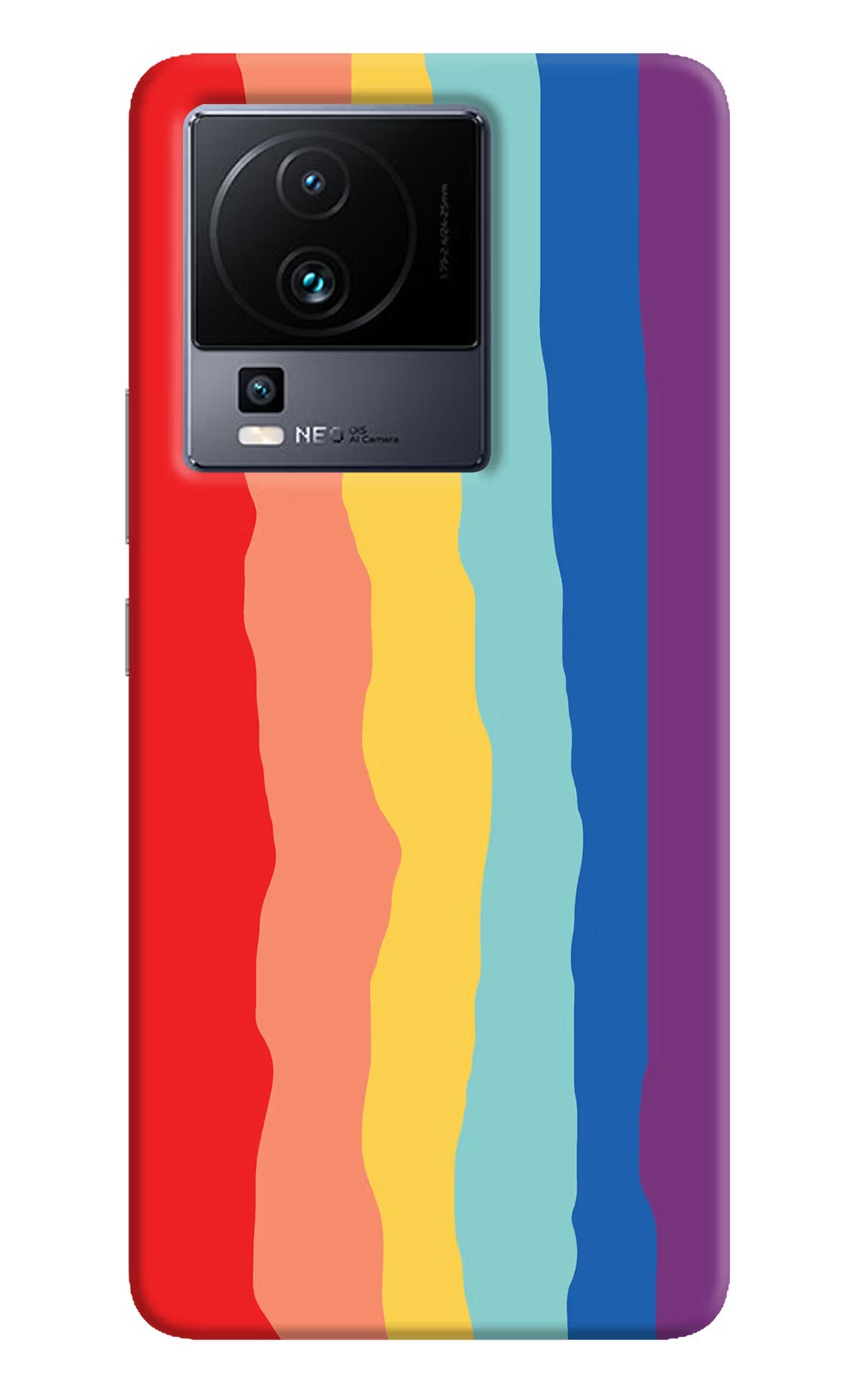 Rainbow iQOO Neo 7 Pro Back Cover Hard Case - Hello Swanky