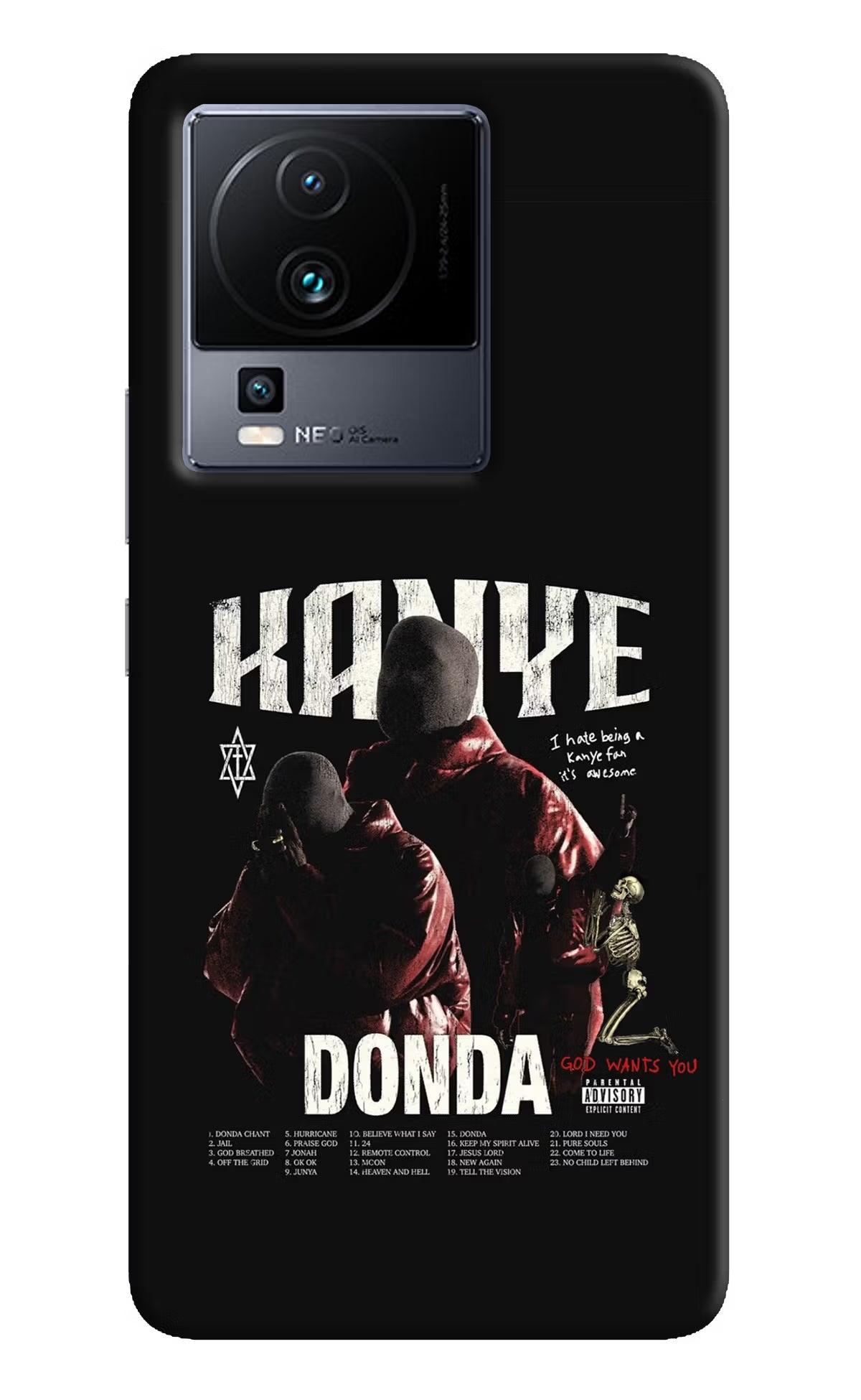 Donda Kanye West iQOO Neo 7 Pro Back Cover Hard Case - Hello Swanky