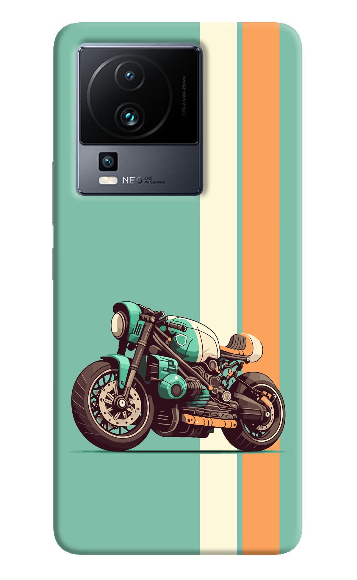 Striped Moto Drift iQOO Neo 7 Pro Back Cover Hard Case - Hello Swanky