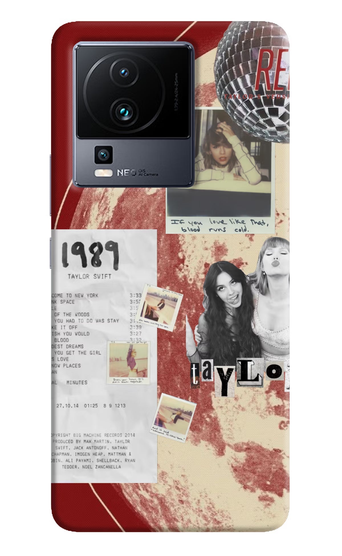 Taylor Swift iQOO Neo 7 Pro Back Cover Hard Case - Hello Swanky