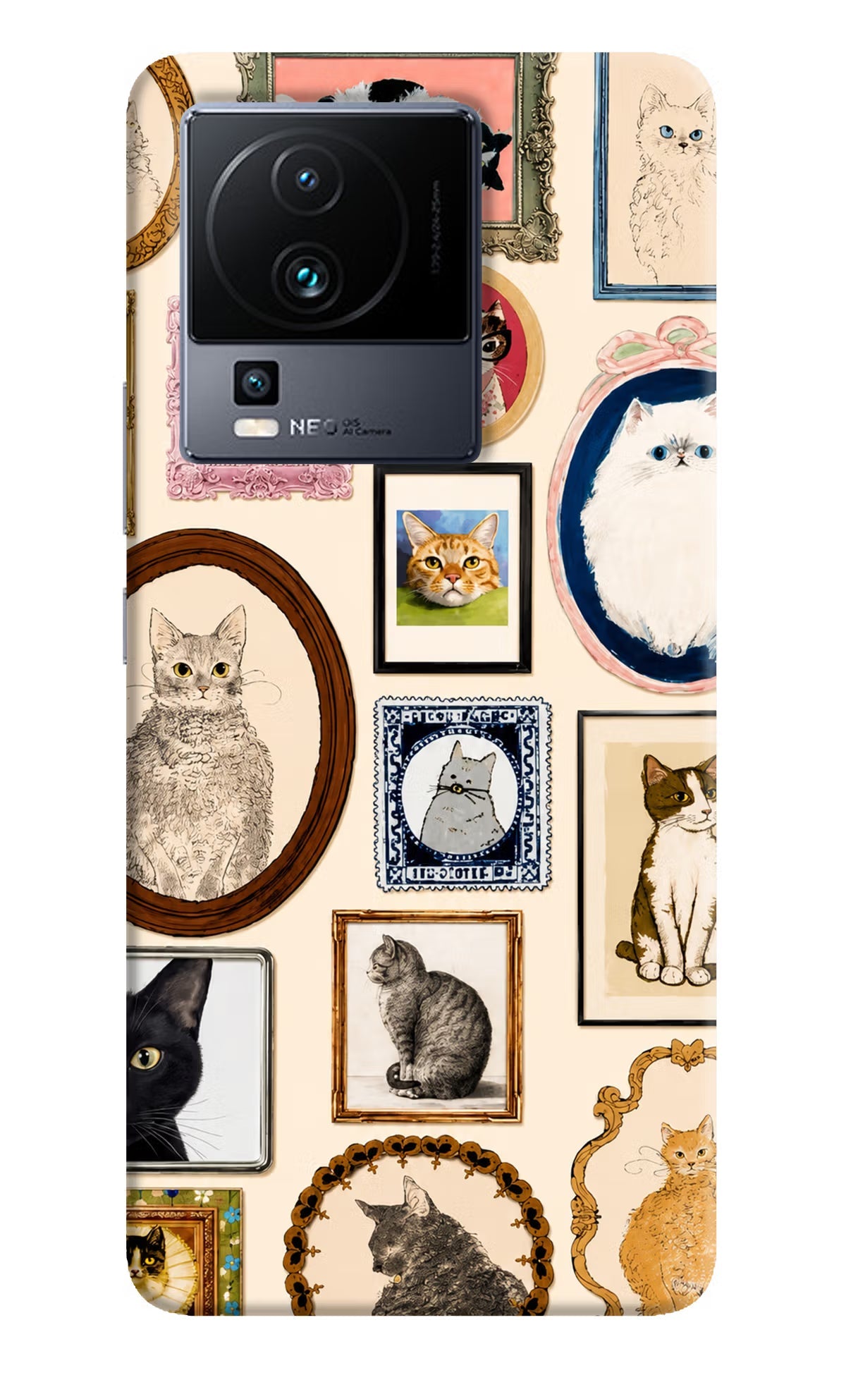 Mirror Cats iQOO Neo 7 Pro Back Cover Hard Case - Hello Swanky