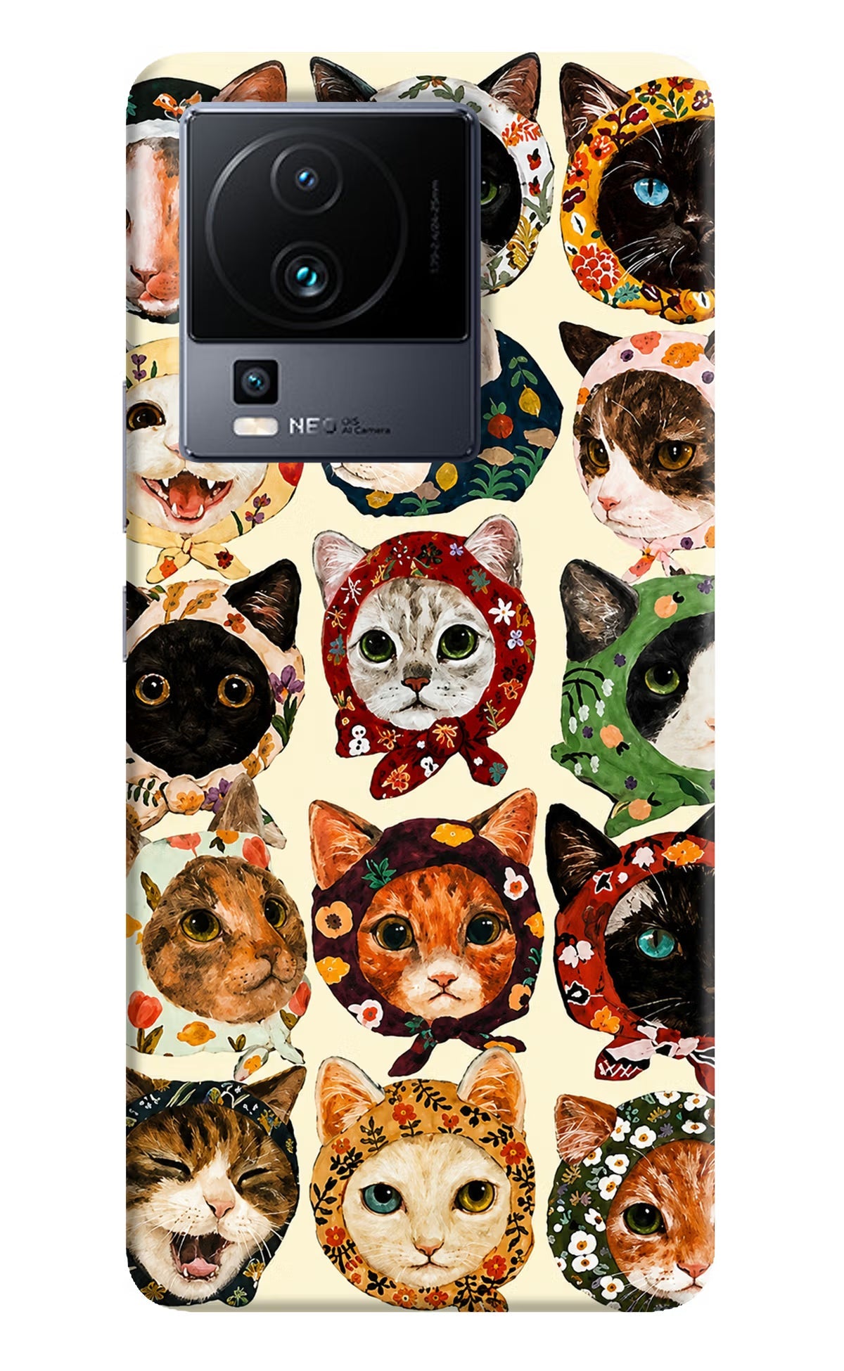 Cool Cat iQOO Neo 7 Pro Back Cover Hard Case - Hello Swanky