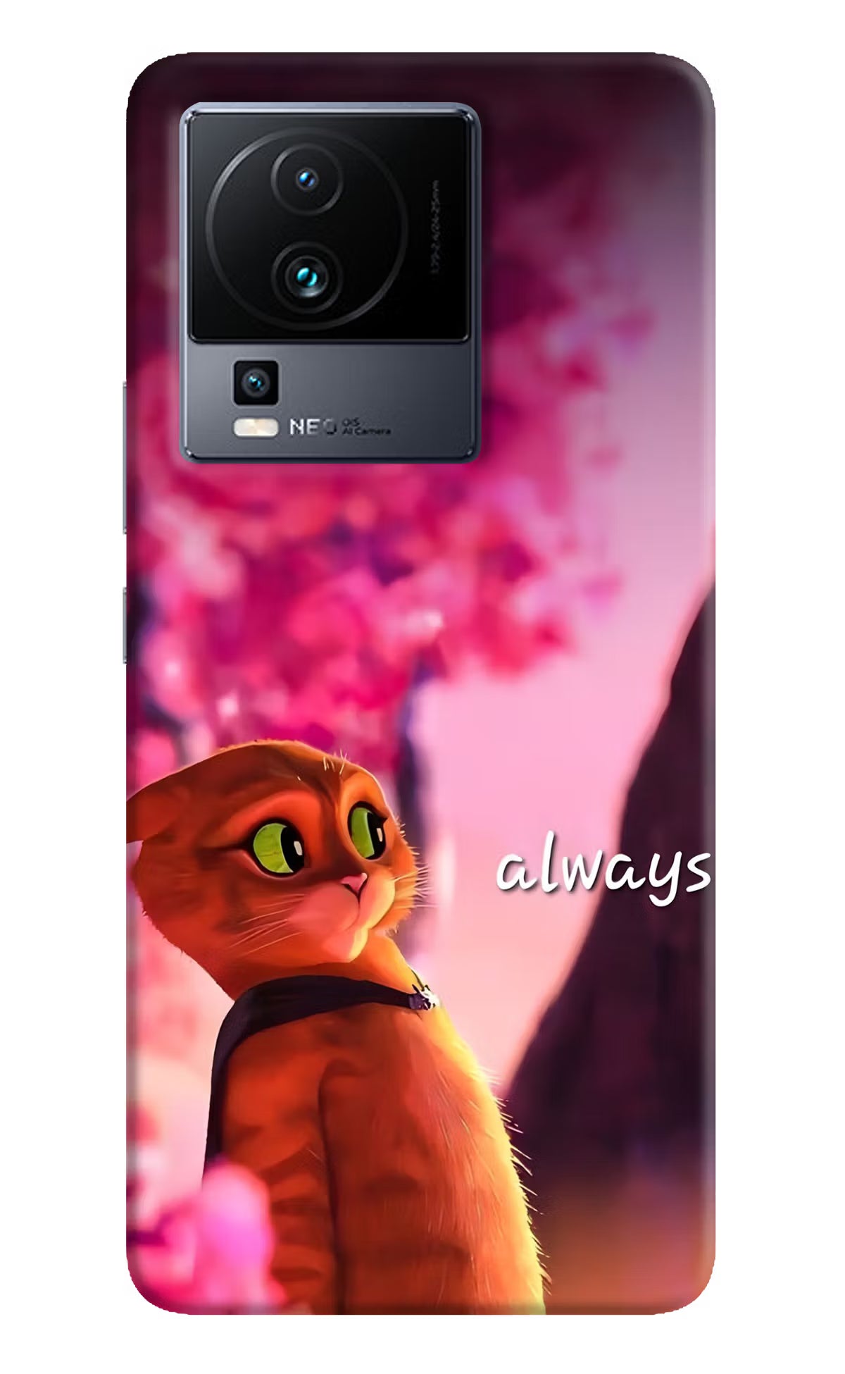 Always Cat iQOO Neo 7 Pro Back Cover Hard Case - Hello Swanky