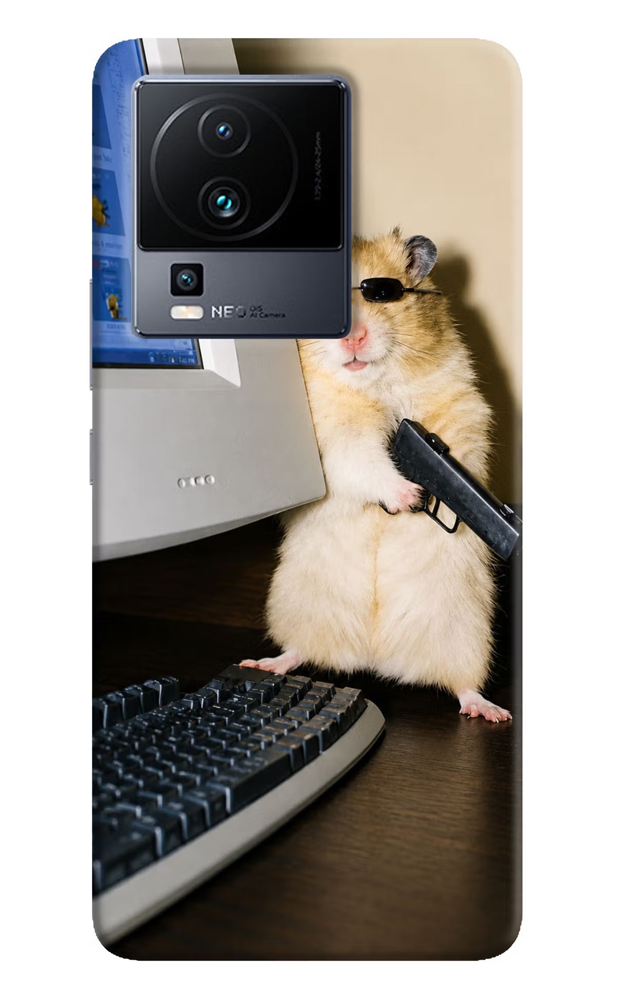 Hacker Hamster iQOO Neo 7 Pro Back Cover Hard Case - Hello Swanky