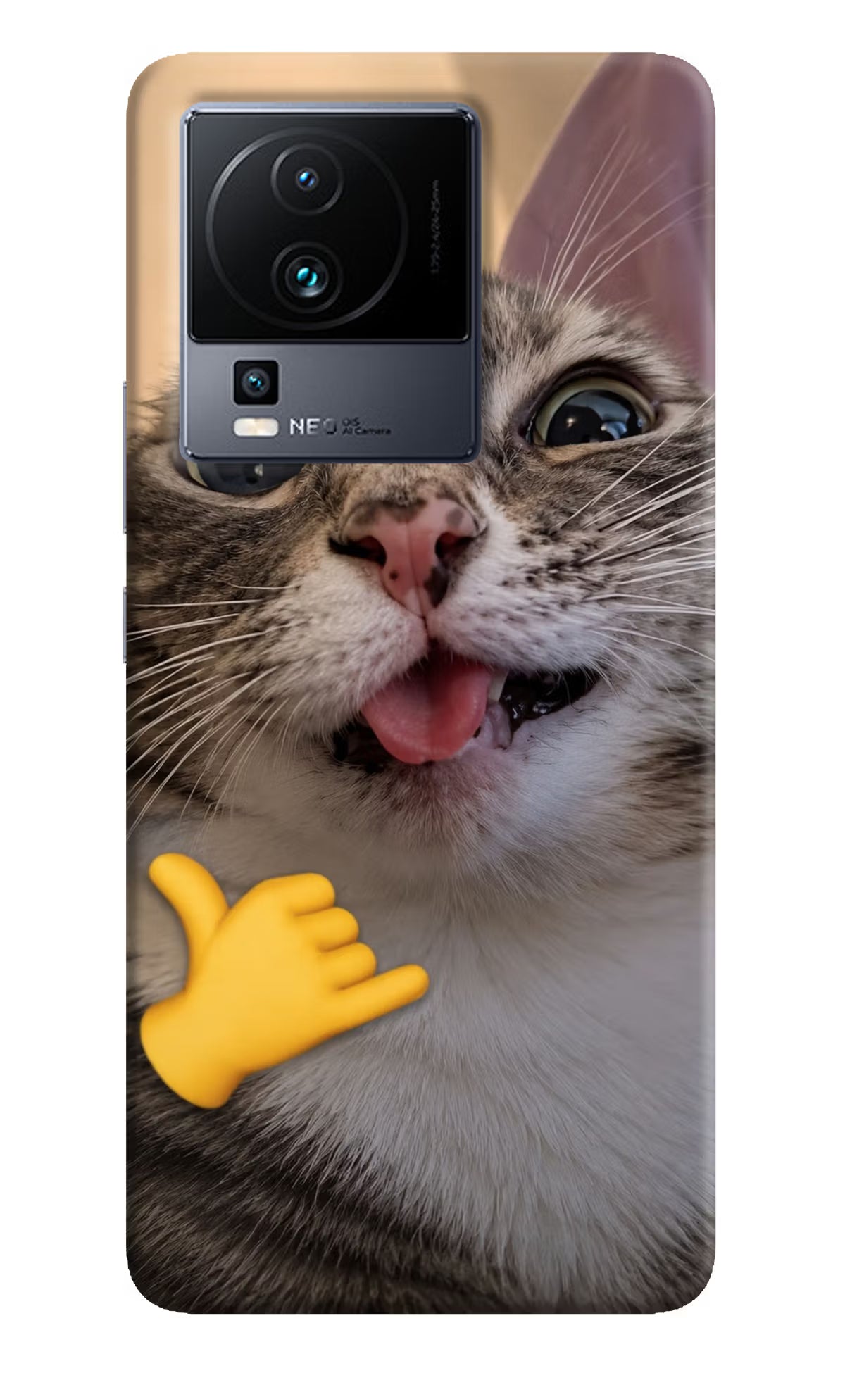 Silly Cat Call iQOO Neo 7 Pro Back Cover Hard Case - Hello Swanky