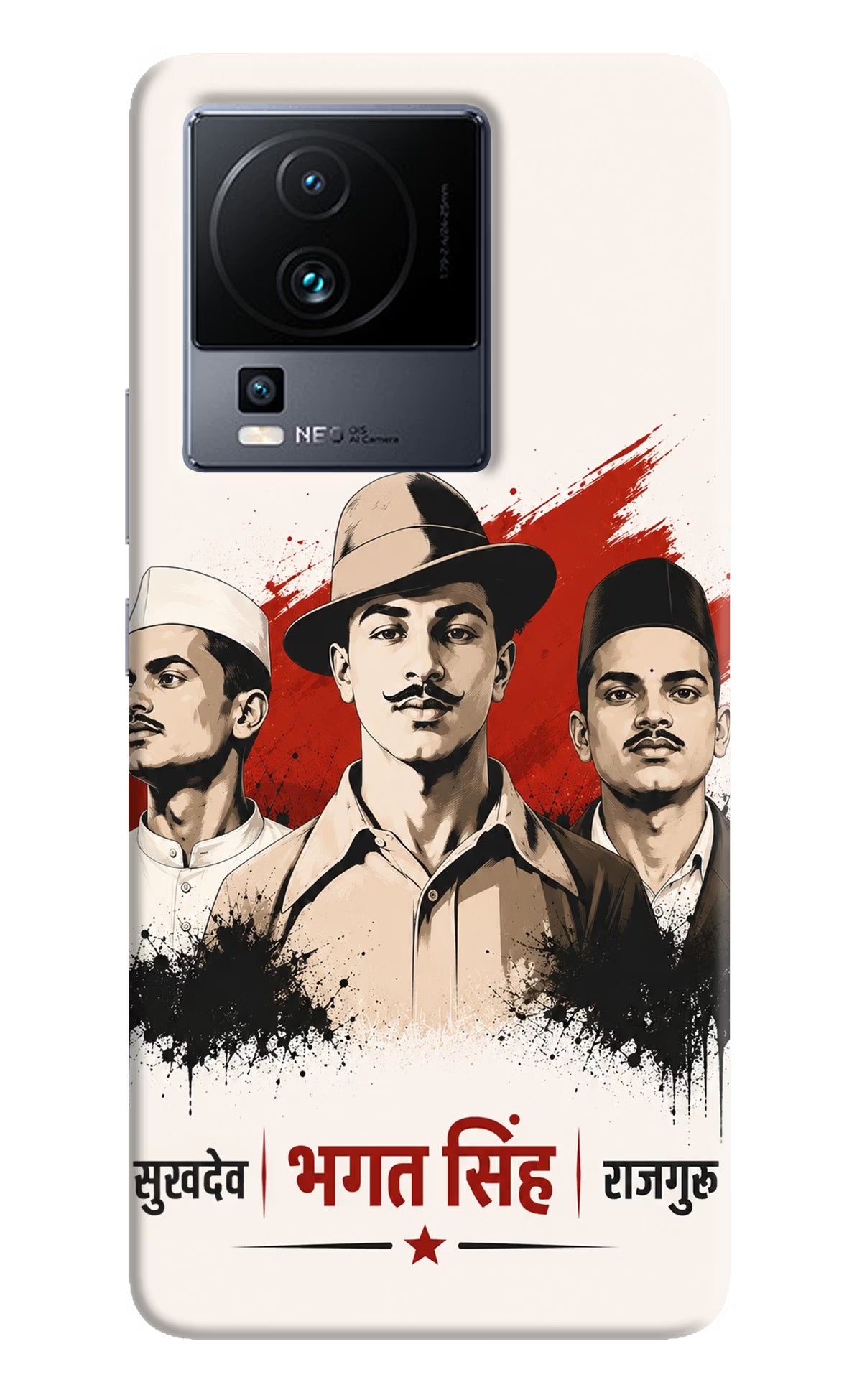 Bhagat Singh Trio iQOO Neo 7 Pro Back Cover Hard Case - Hello Swanky