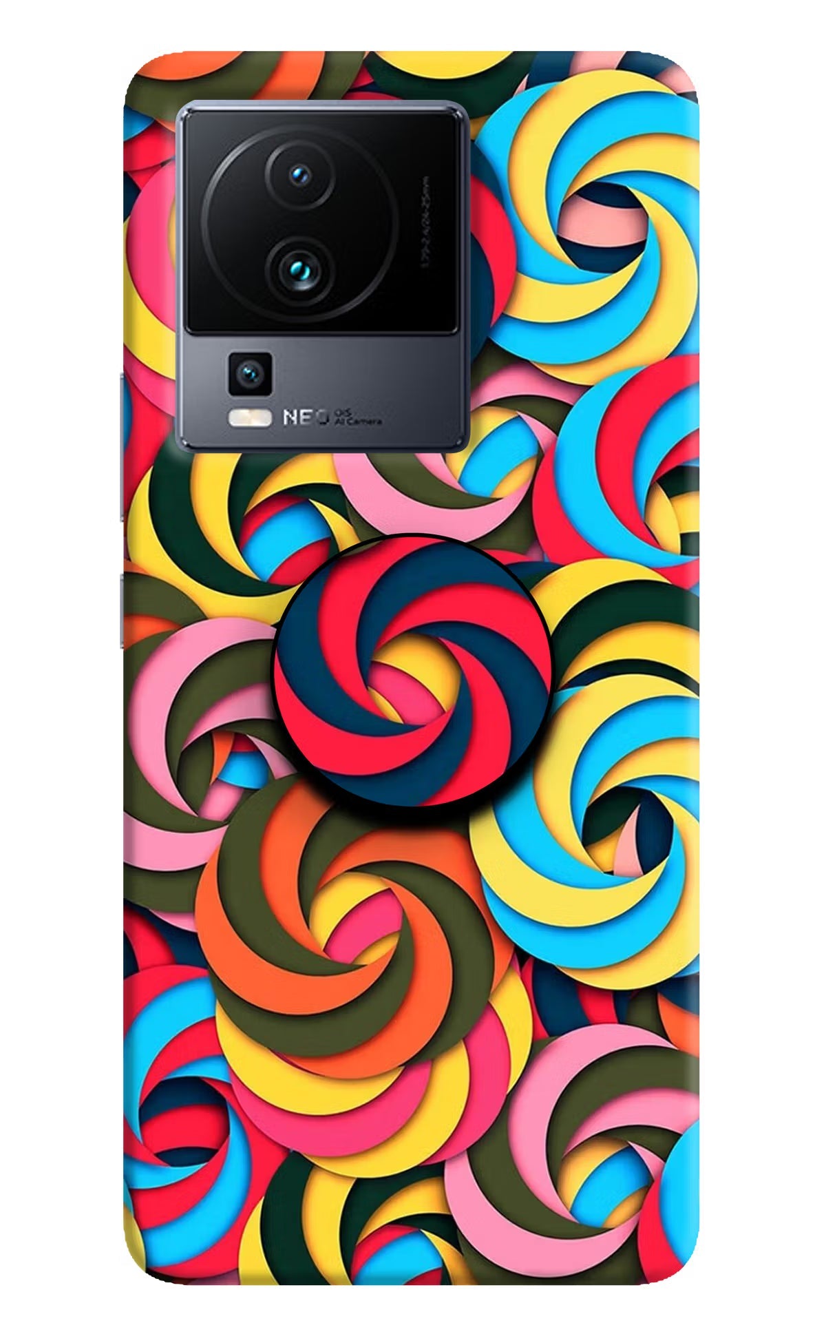 Spiral Pattern iQOO Neo 7 Pro Pop Case - Hello Swanky