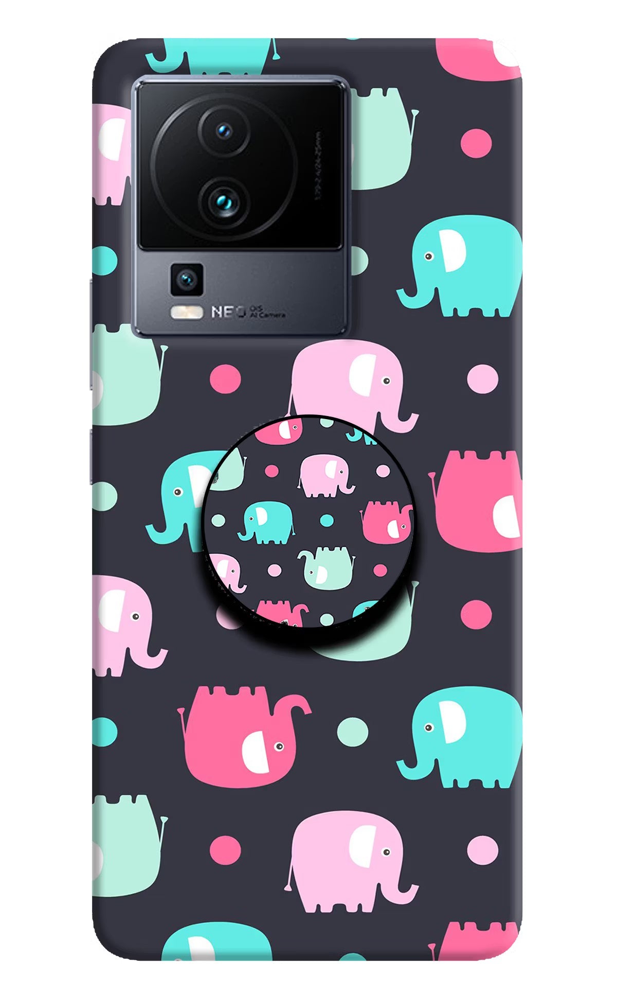Baby Elephants iQOO Neo 7 Pro Pop Case - Hello Swanky