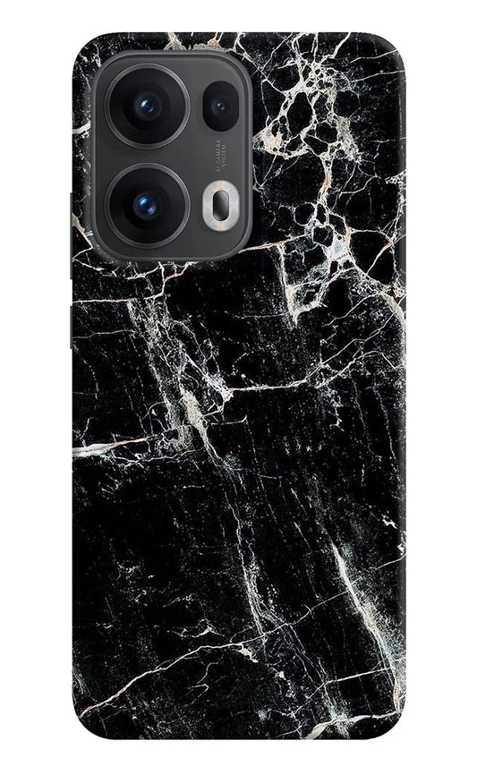 Black Marble Texture Oppo Reno13 Pro 5G Back Cover