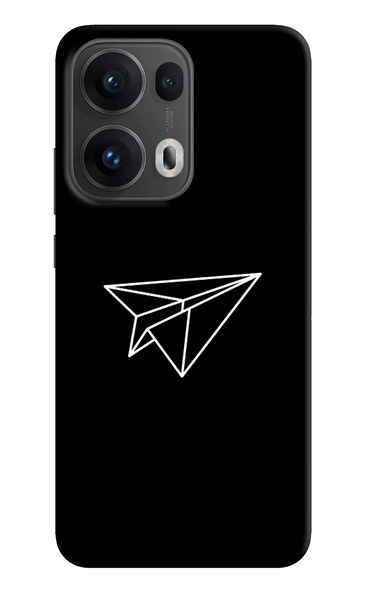 Paper Plane White Oppo Reno13 Pro 5G Back Cover
