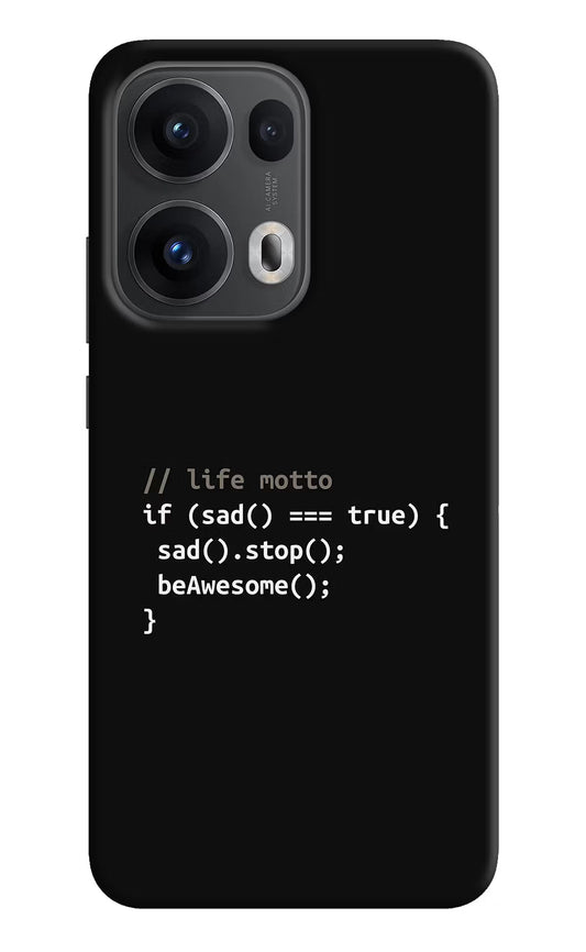 Life Motto Code Oppo Reno13 Pro 5G Back Cover