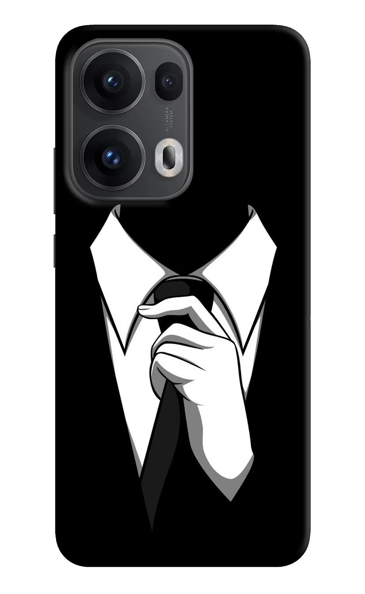 Black Tie Oppo Reno13 Pro 5G Back Cover