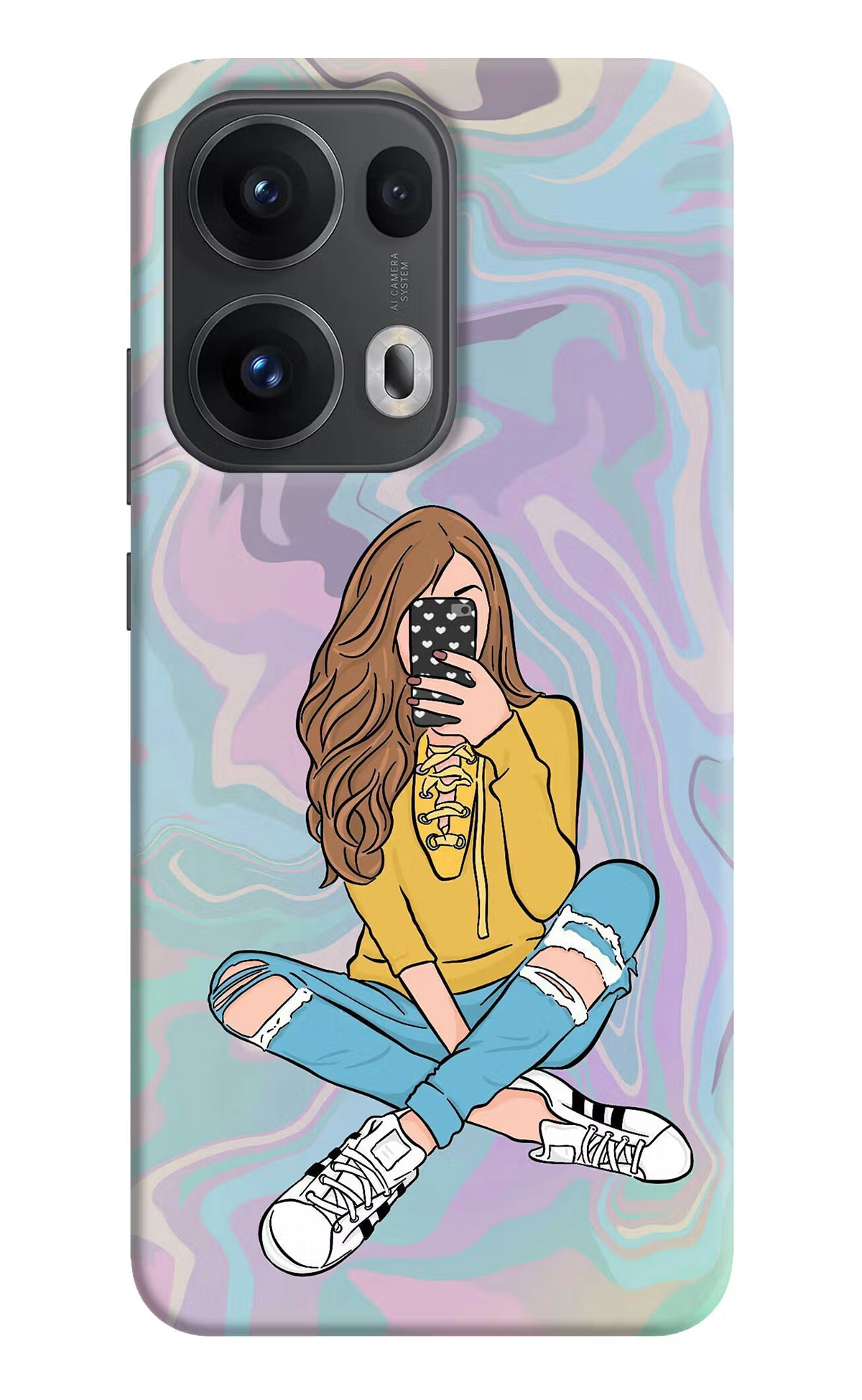Selfie Girl Oppo Reno13 Pro 5G Back Cover