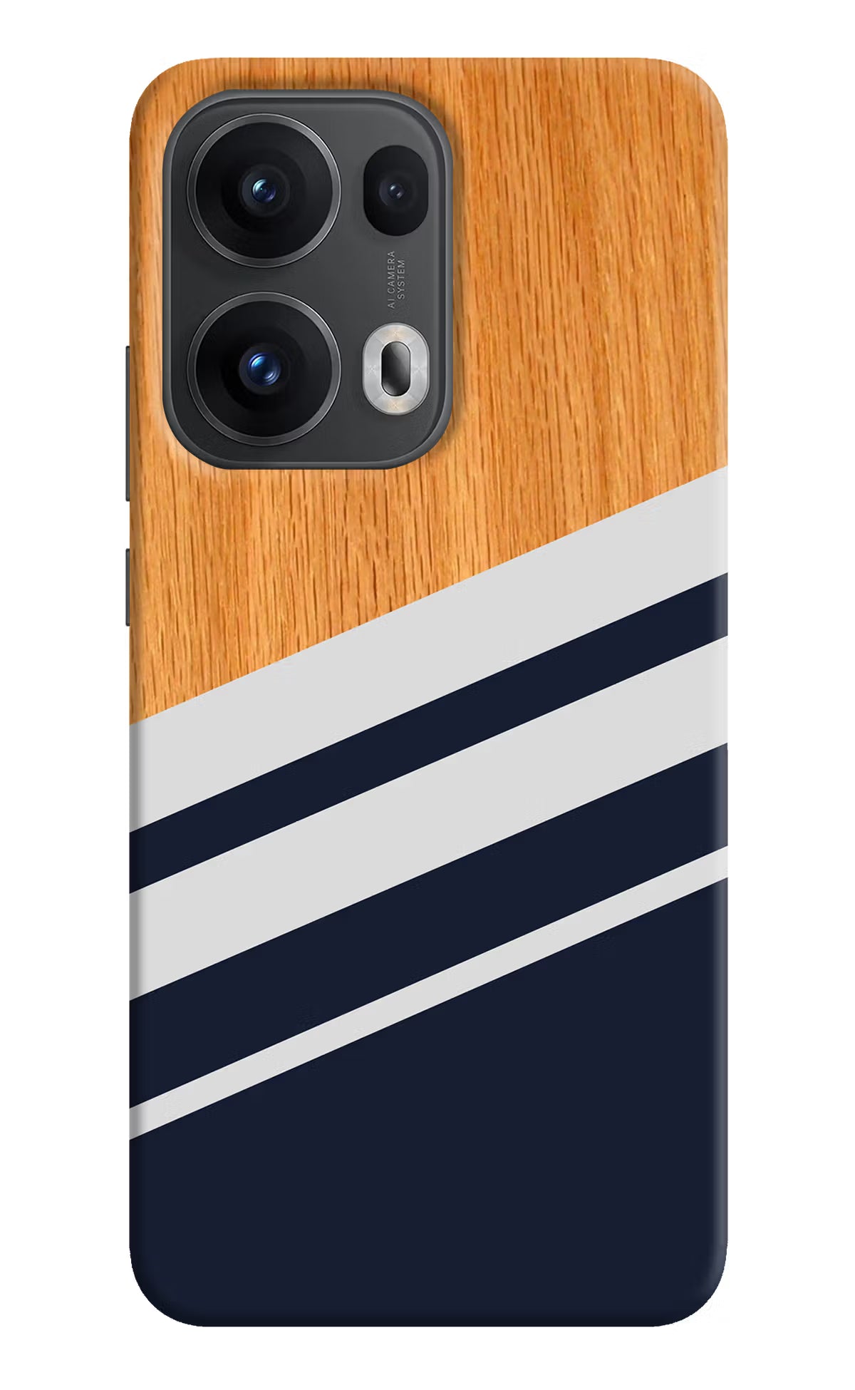Blue and white wooden Oppo Reno13 Pro 5G Back Cover