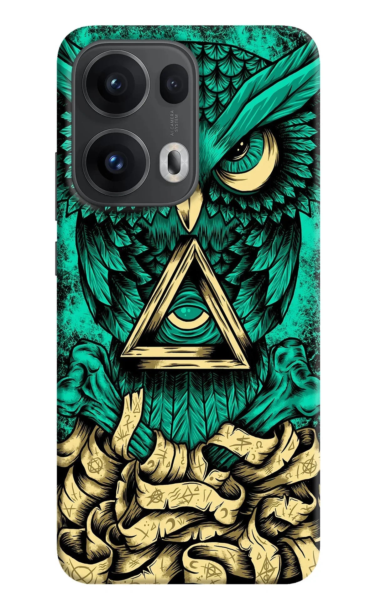 Green Owl Oppo Reno13 Pro 5G Back Cover