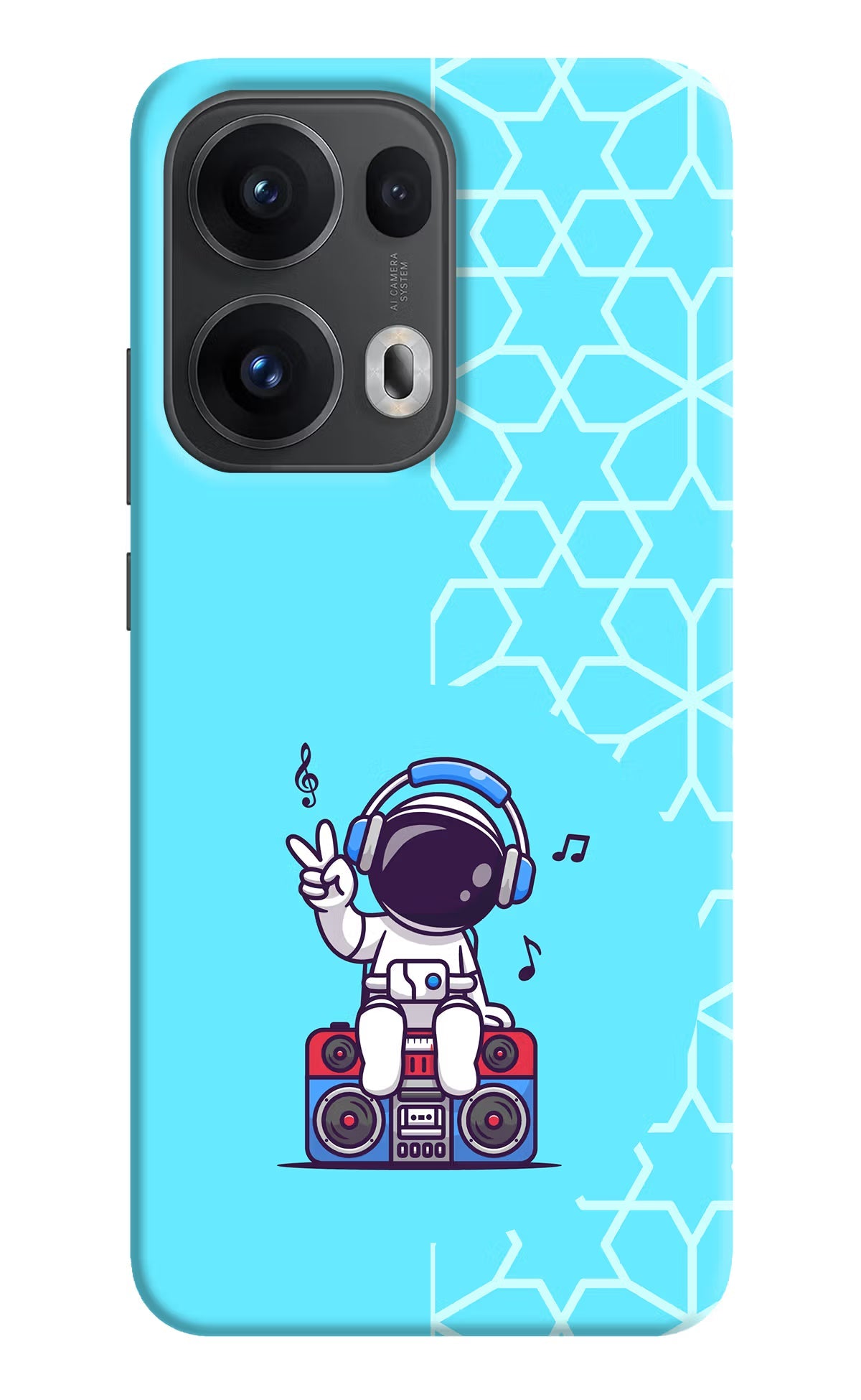Cute Astronaut Chilling Oppo Reno13 Pro 5G Back Cover