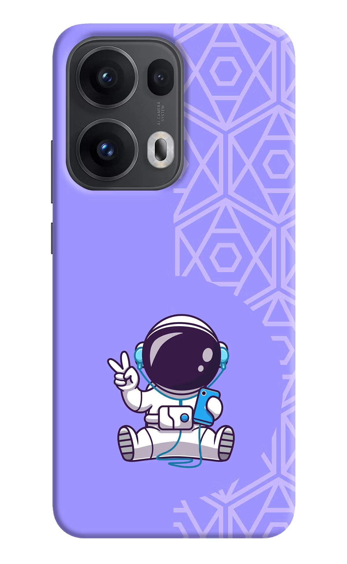 Cute Astronaut Chilling Oppo Reno13 Pro 5G Back Cover