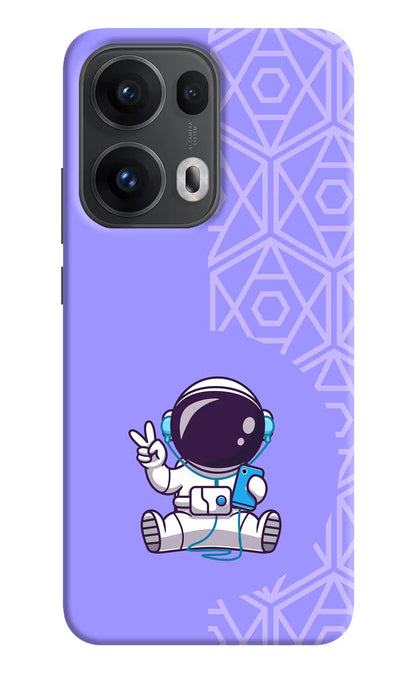 Cute Astronaut Chilling Oppo Reno13 Pro 5G Back Cover
