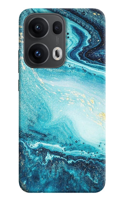 Blue Glitter Marble Oppo Reno13 Pro 5G Back Cover