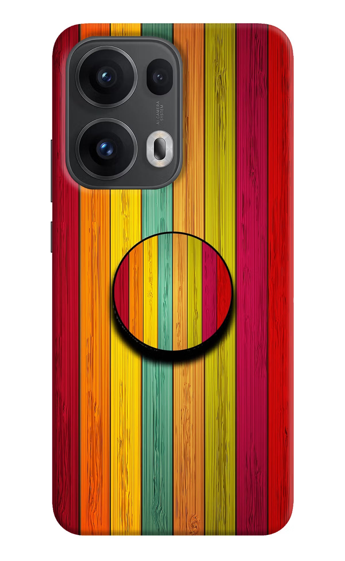 Multicolor Wooden Oppo Reno13 Pro 5G Pop Case