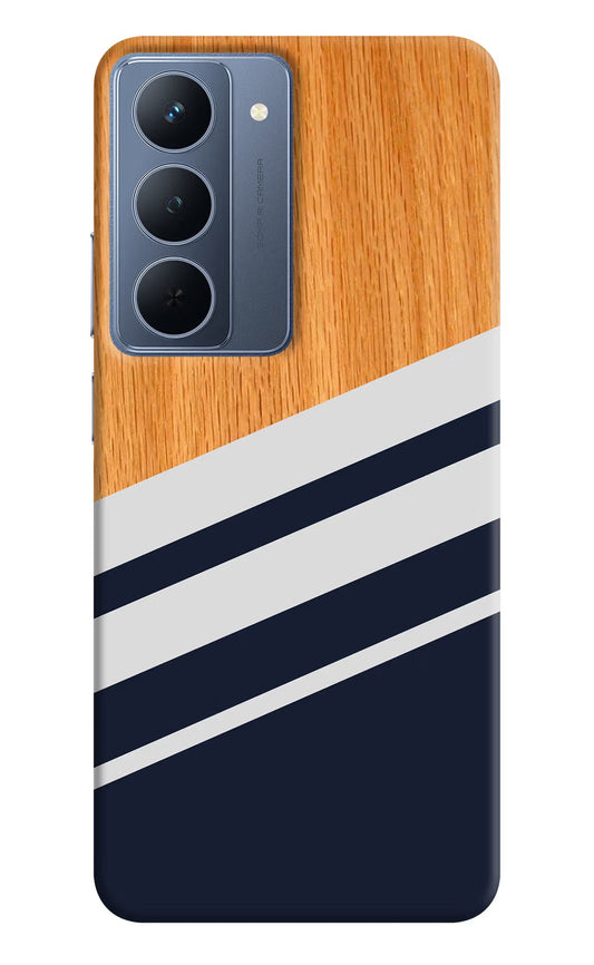 Blue and white wooden Realme P3x 5G Back Cover